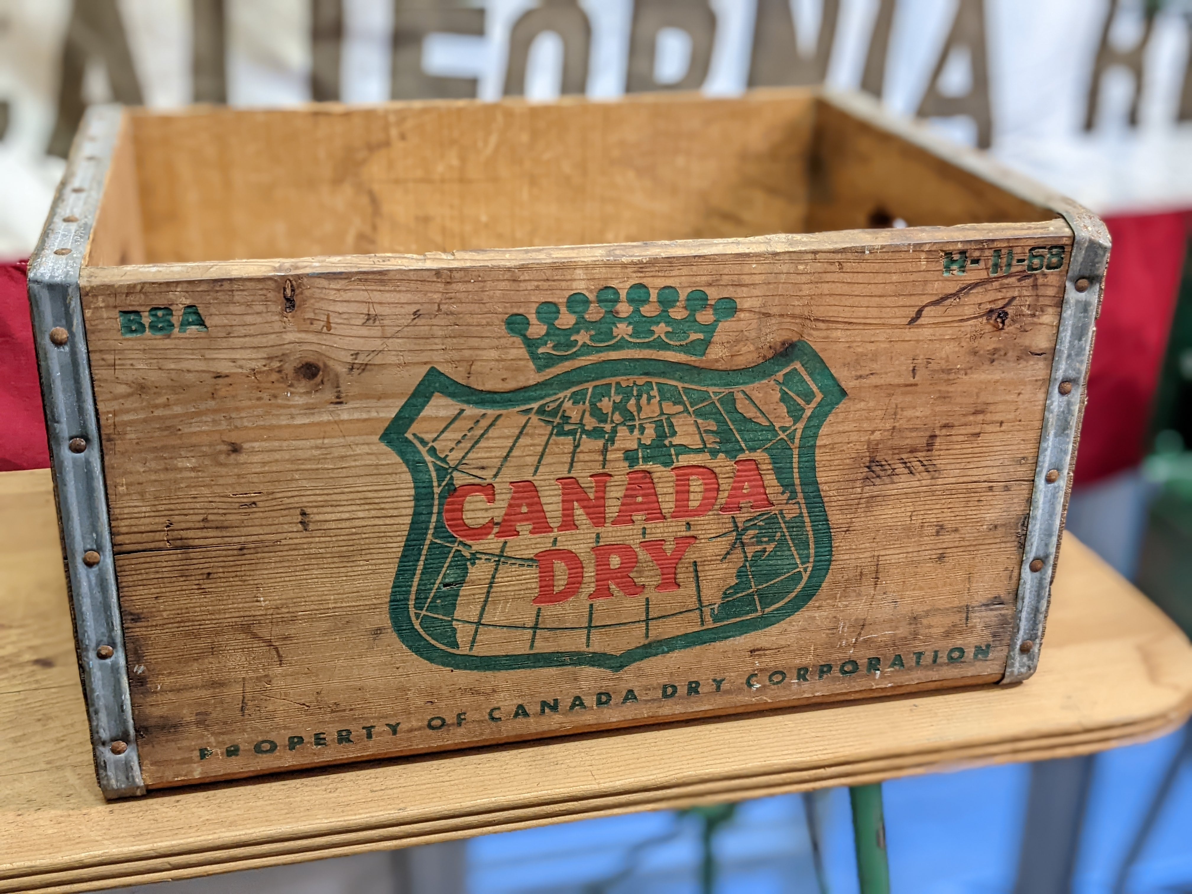 Vintage CANADA DRY Crate Wood Box ビンテージ ウッドボックス カナダ