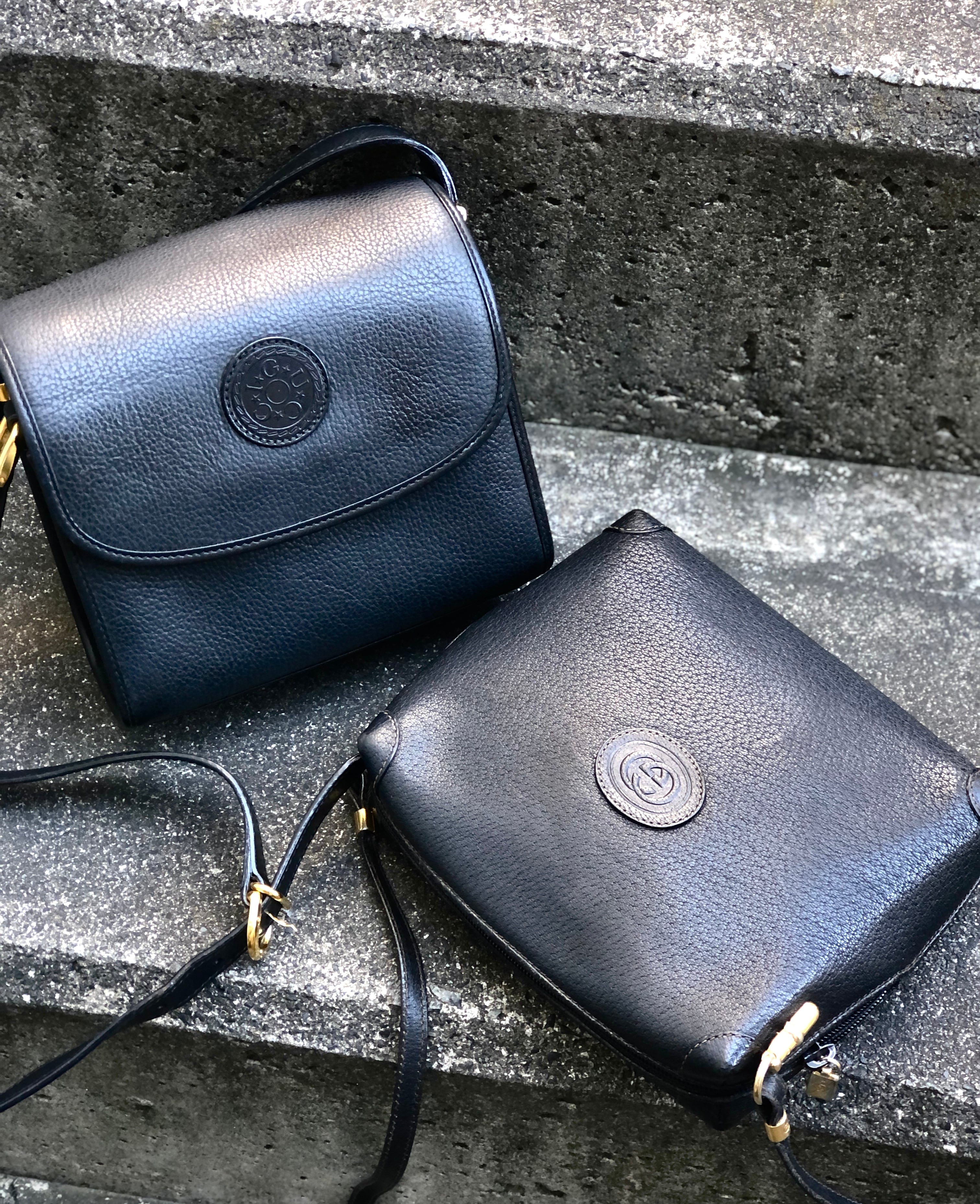 GUCCI グッチ ロゴ型押し エンボスレザー ボックス ミニバッグ