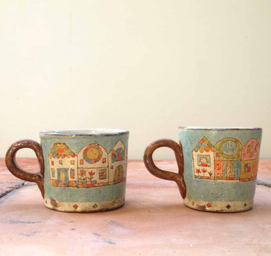 11 矢合直彦（陶）水色のマグ | Galeria Mamica shop