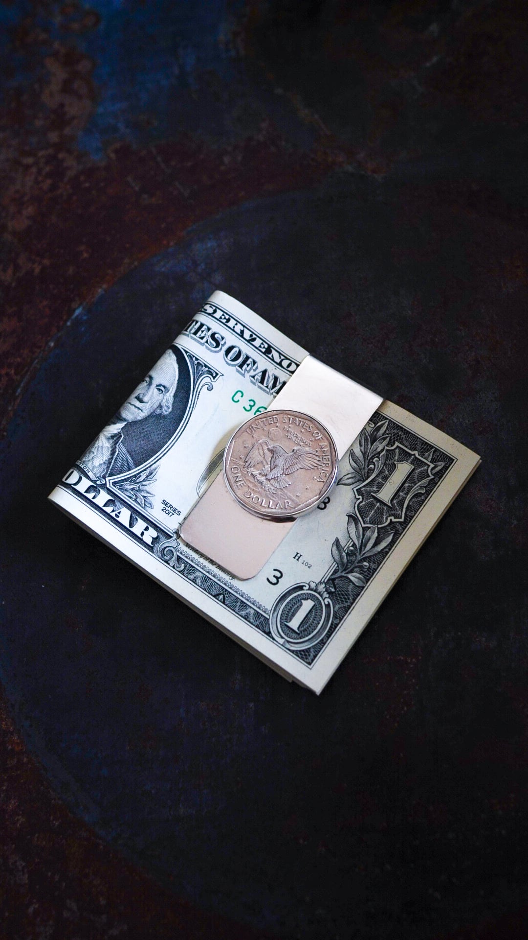 1988】TIFFANY&Co. ティファニー 1ドル コイン マネー クリップ