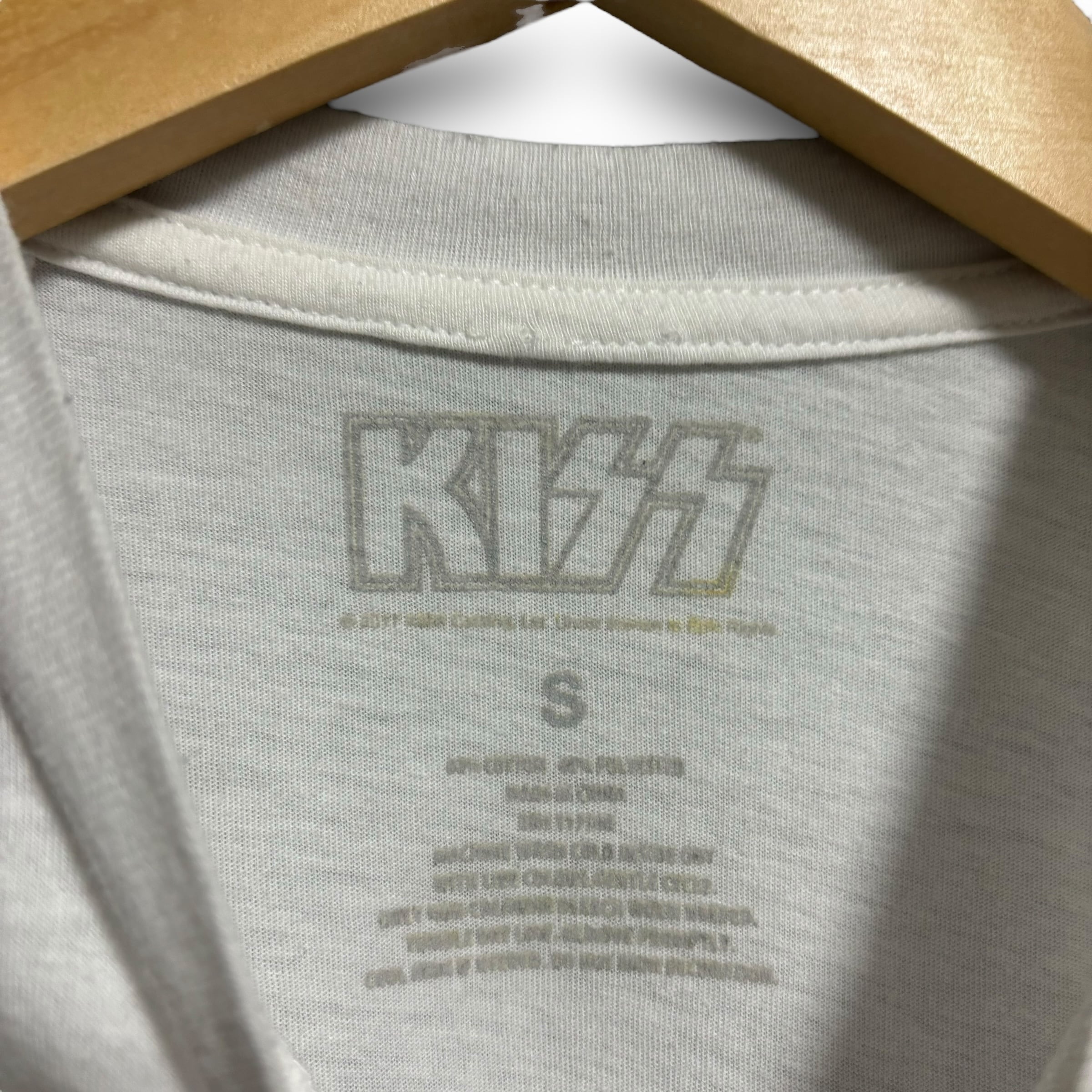 S】KISS キッス バンドTシャツ バンT ミュージックTシャツ 白T ピチT