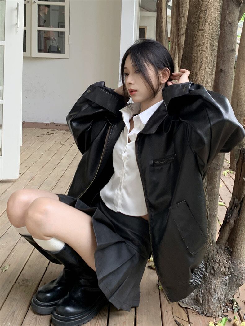 romierose 2024新作 エコレザージャケット オシャレ セットアップ コア