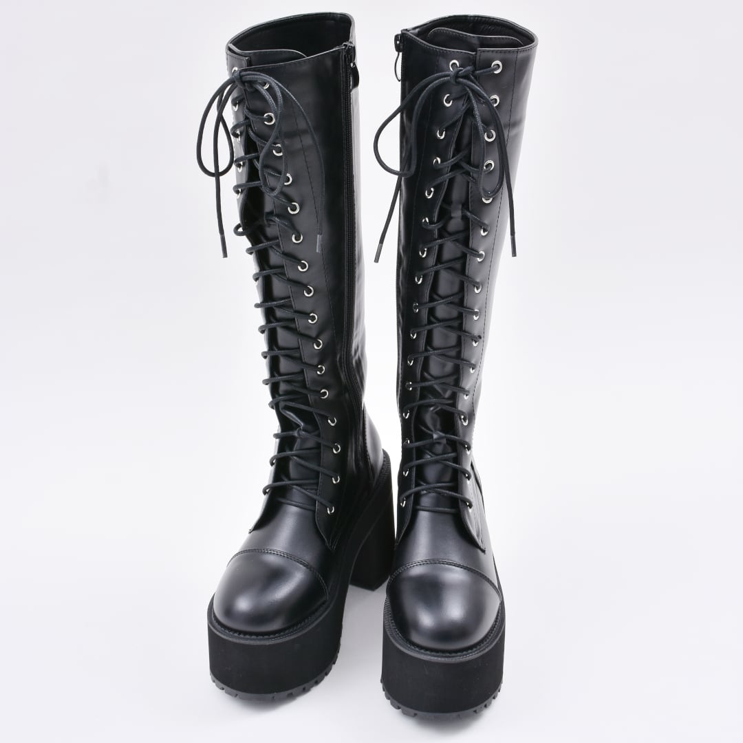 レースアップ厚底ロングブーツ | VOLCAN&APHRODITE