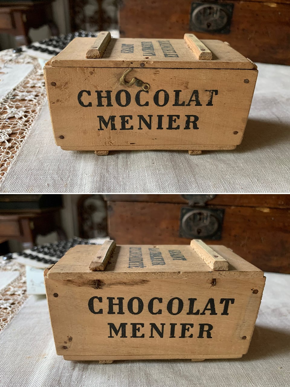 ショコラムニエの木箱 (小) | Brocante de La Cocotte （フランス