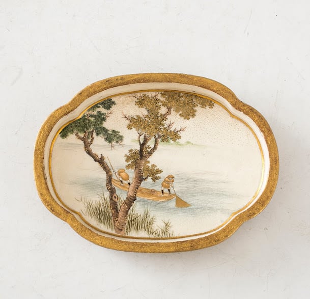 オールド薩摩 蓋物 小箱 合子 壽山 寿山 薩摩焼 里帰り 明治 超絶技巧