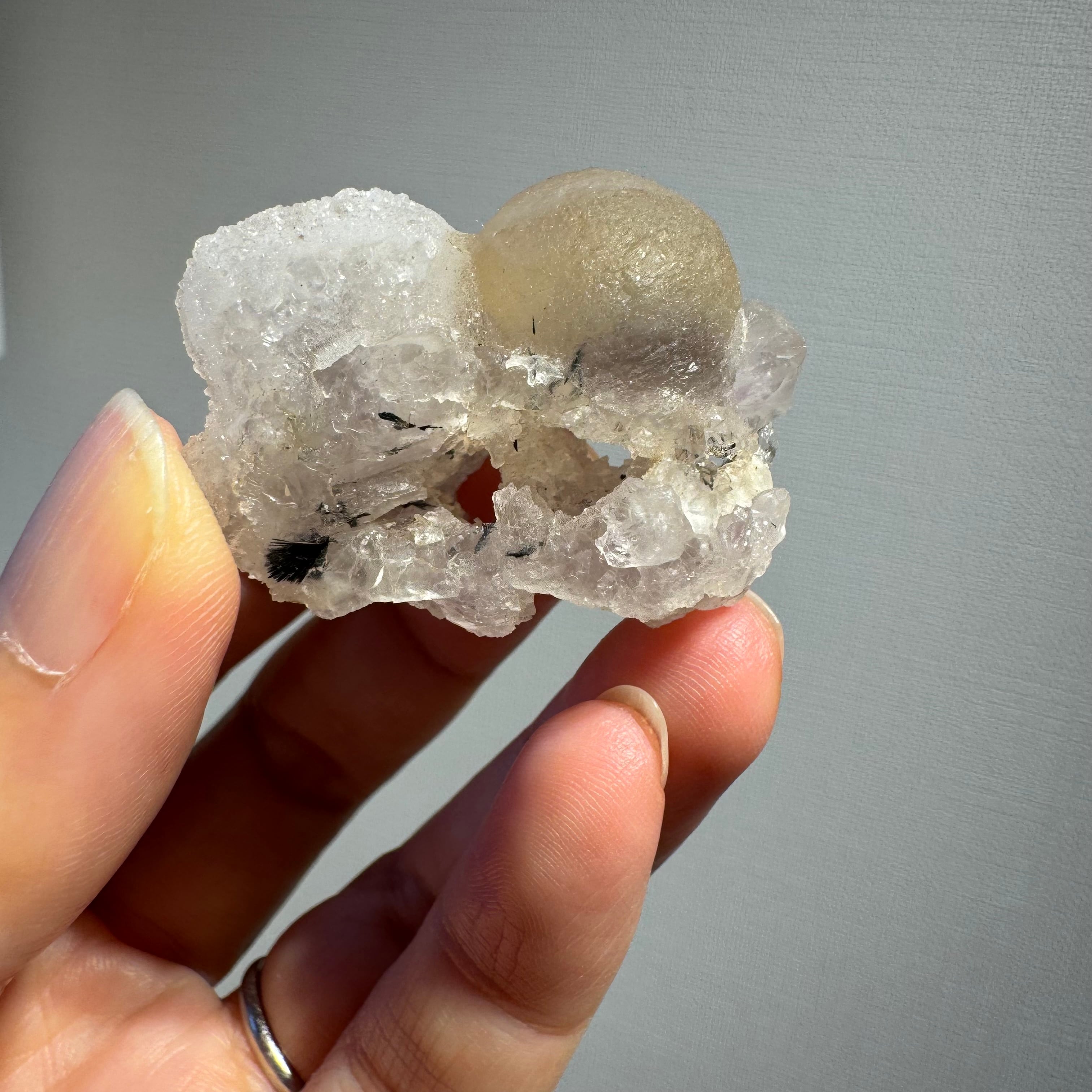 ポンデリングフローライト母岩付き＊ブドウ状蛍石原石＊251003＊天然石