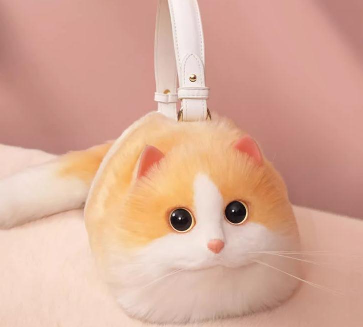 動画あり♪ゆめかわ♡ ふわふわ リアル猫ちゃん♪ ミニバッグ bag7