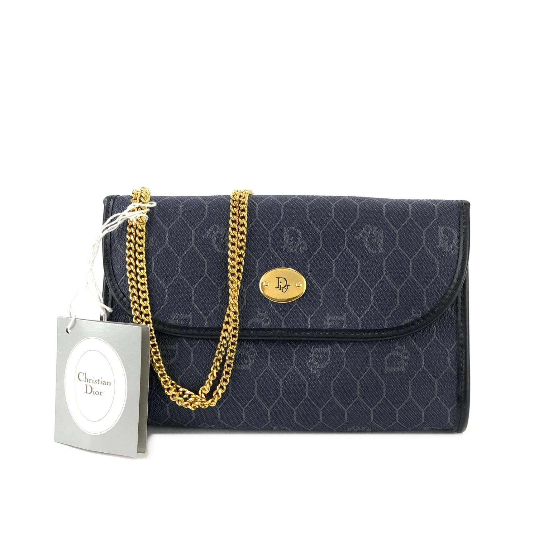 Christian Dior ディオール ハニカム柄 チェーン ポシェット ミニ