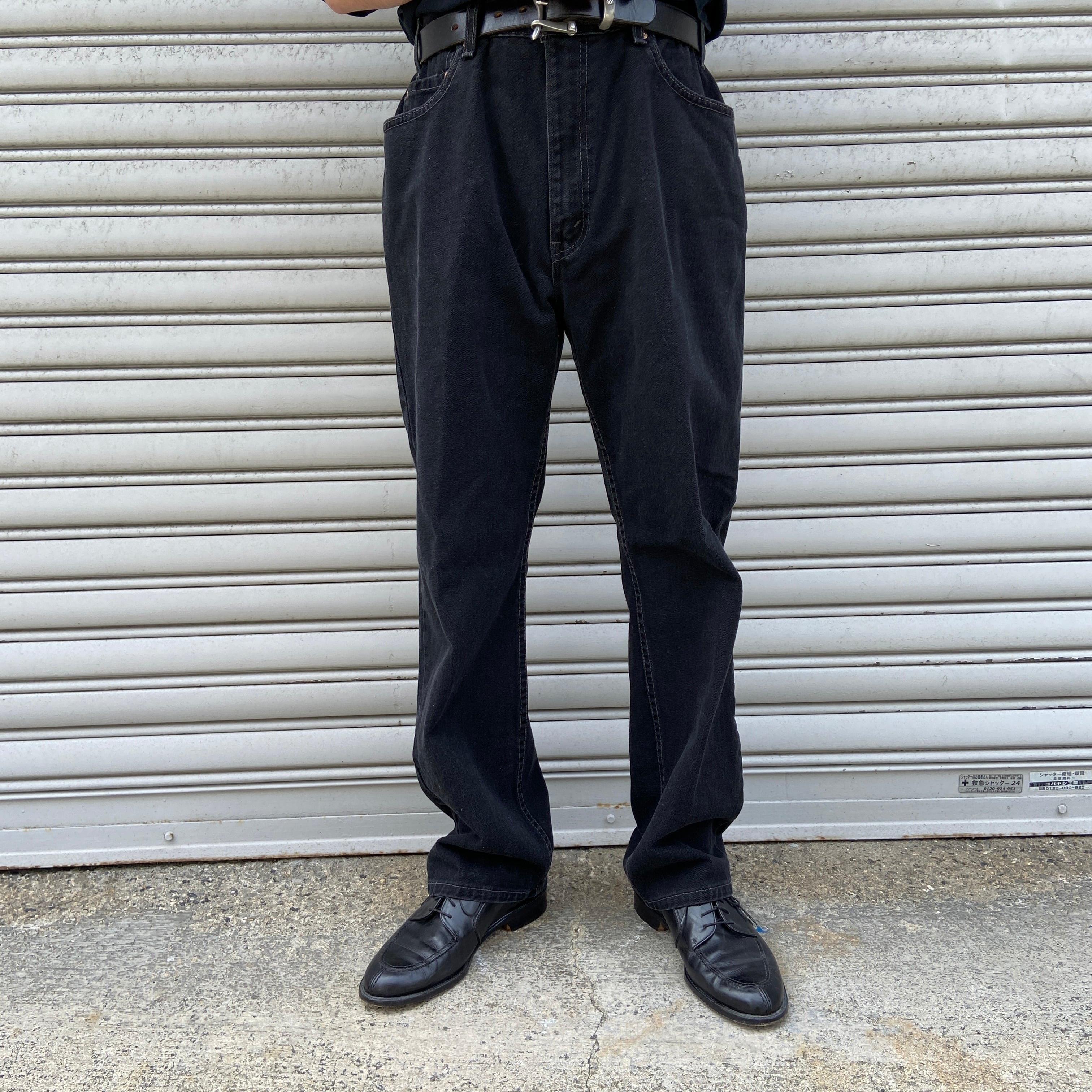 Levi's505 USA製サルファブラック 漆黒 ブラックデニムパンツ W36
