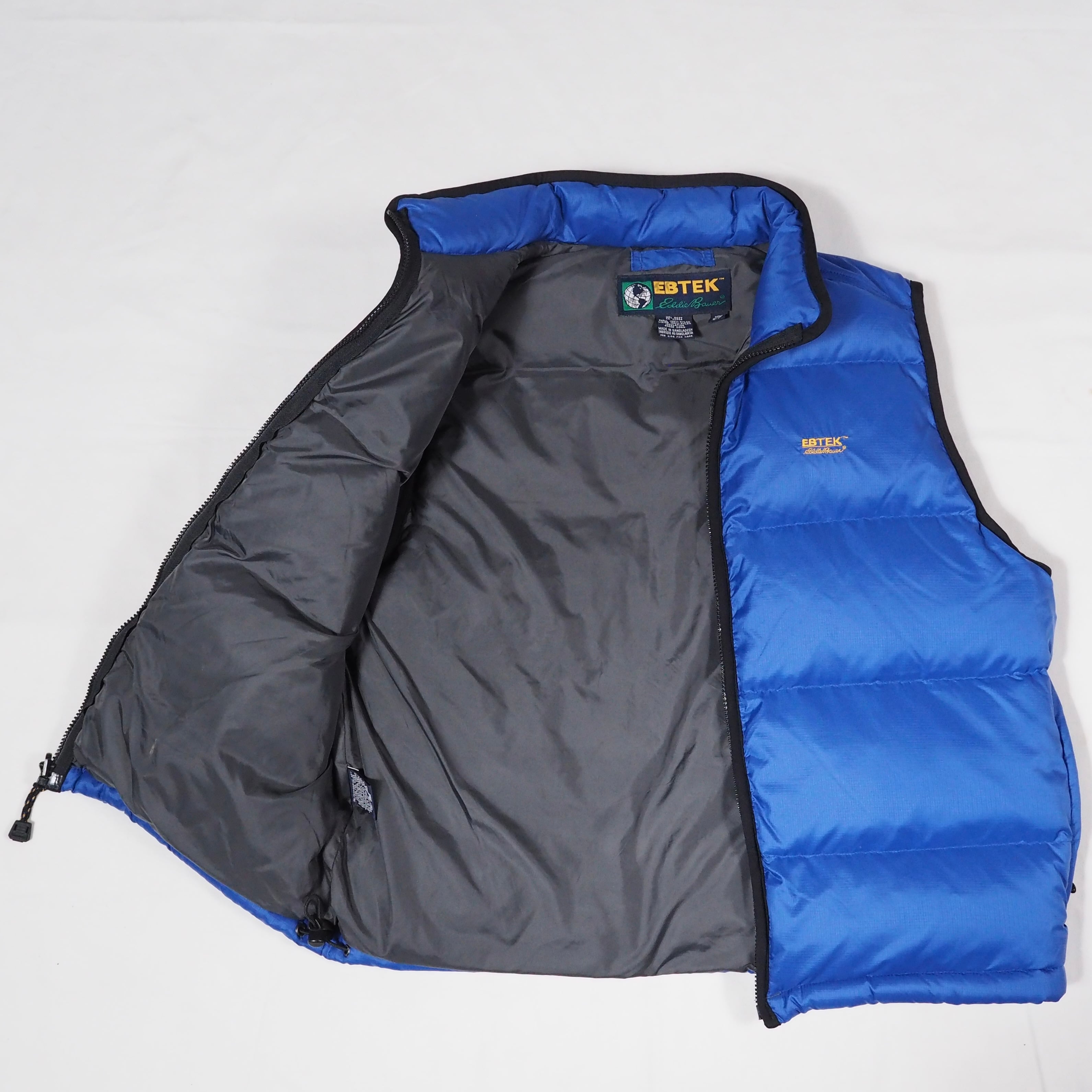 Eddie Bauer EBTEK down vest blue S エディーバウアー ダウンベスト