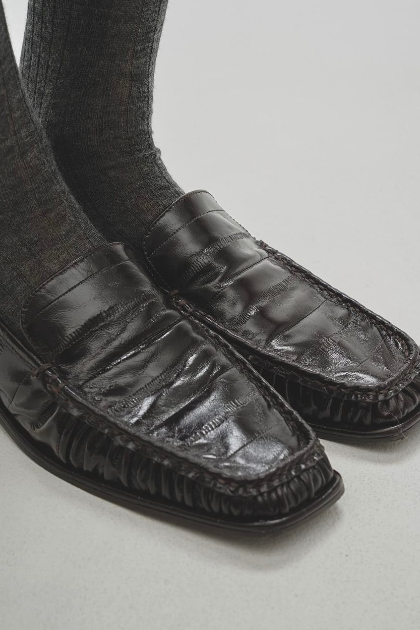 TODAYFUL Squaretoe Gather Loafers スクエアトゥギャザーローファー