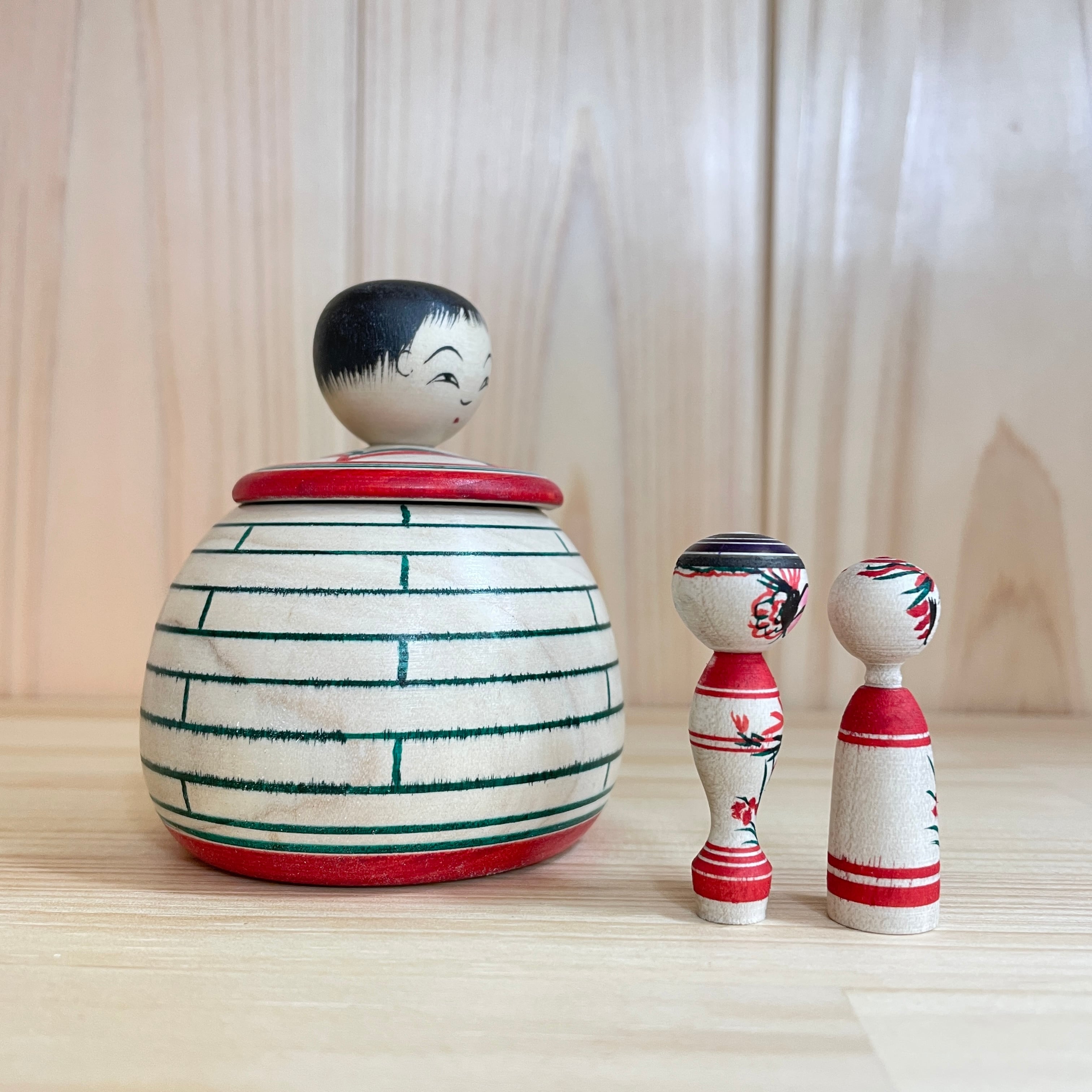 新山吉紀工人：弥治郎系】喜一型えじこ 入れ物（＋小2個）：3寸 8cm 小