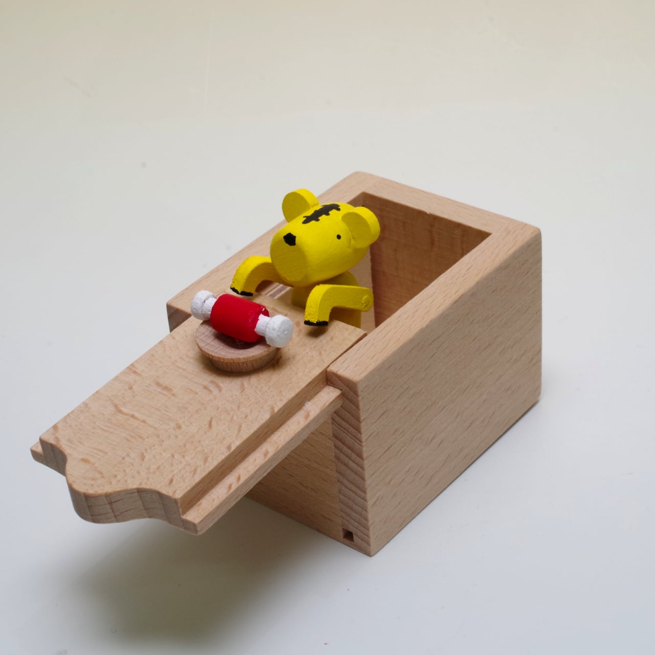 十二支のからくりボックス トラ | 木のおもちゃ専門店 おもちゃ箱