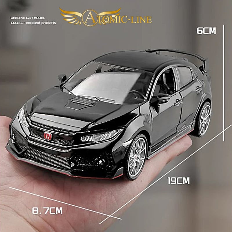 HONDA シビック TYPE-R ミニカー 1/24 全3色 ライト点灯 エンジン
