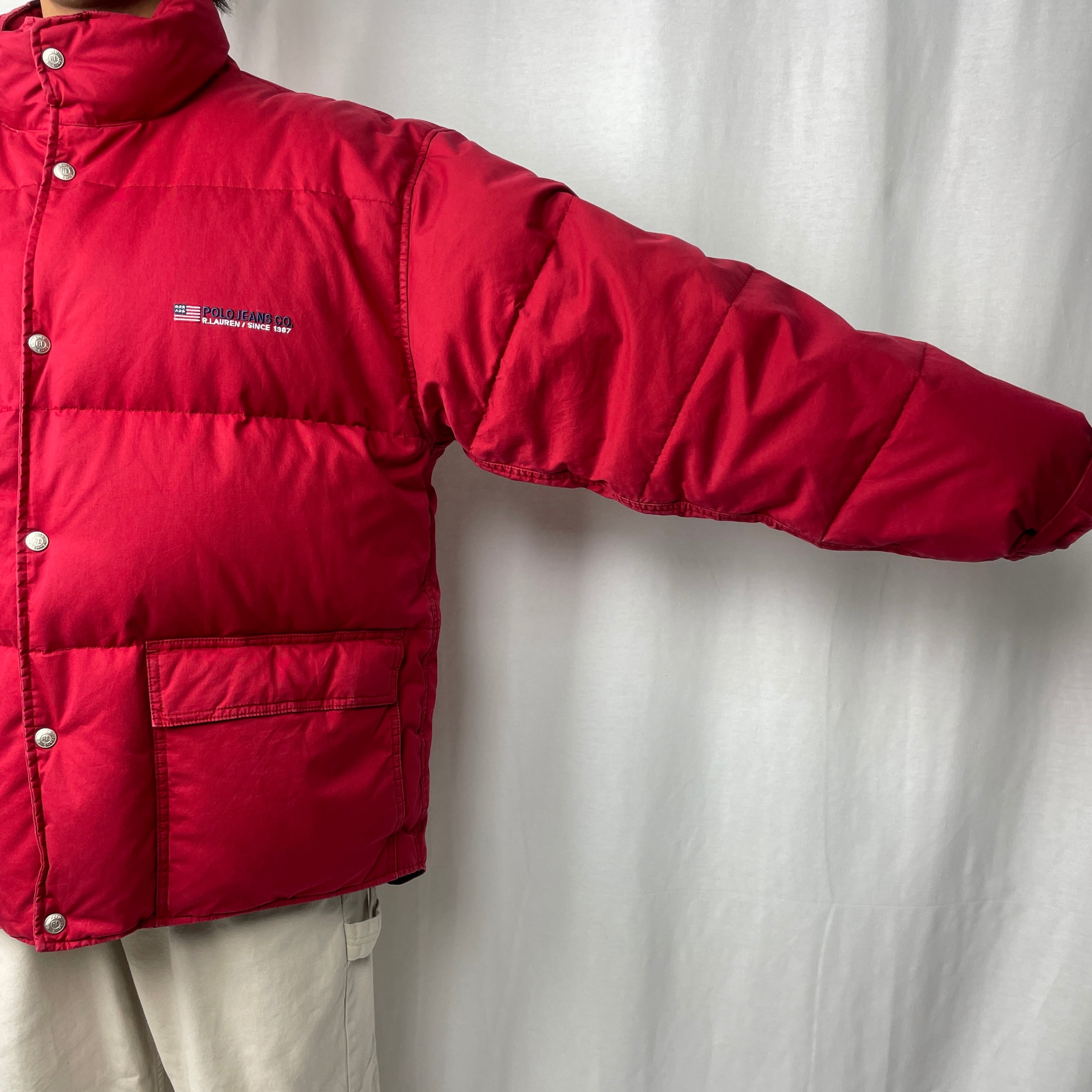 POLO JEANS CO. Ralph Lauren ダウンジャケット ワンポイントロゴ 刺繍