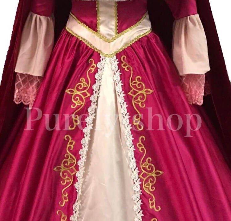 ディズニー 美女と野獣 ベル 愛の芽生え レッドドレス Dハロ コスプレ