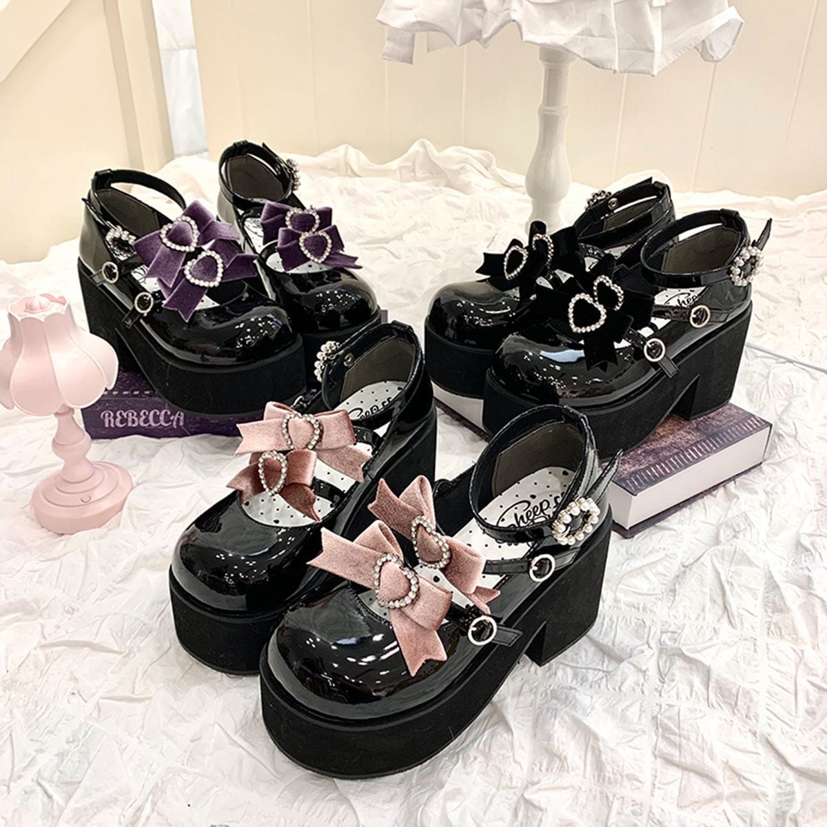 地雷系リボン厚底シューズ | Maiden's Rêve