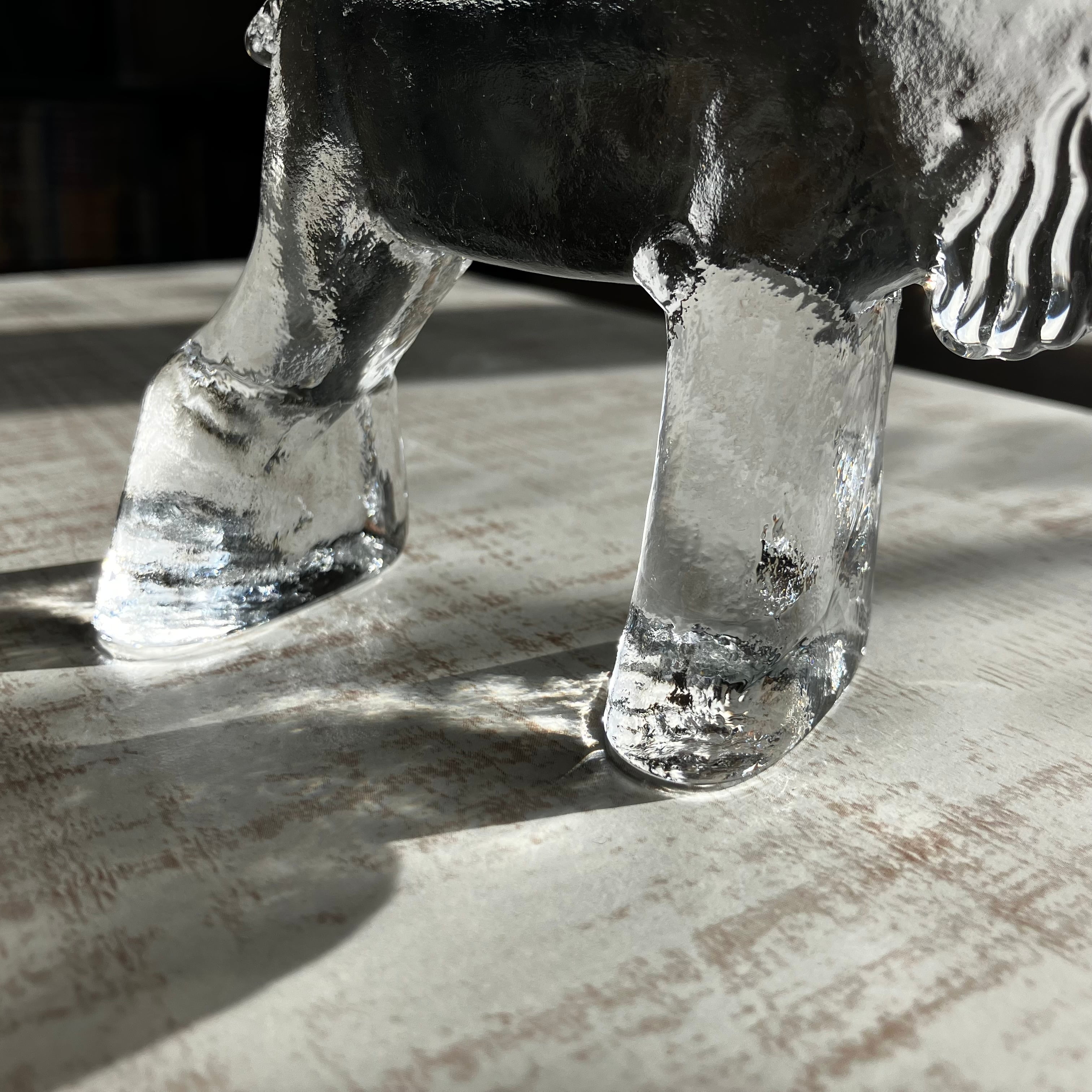 クリアガラスのトナカイ／Kosta Boda／バーティルヴァリーン／Bertil