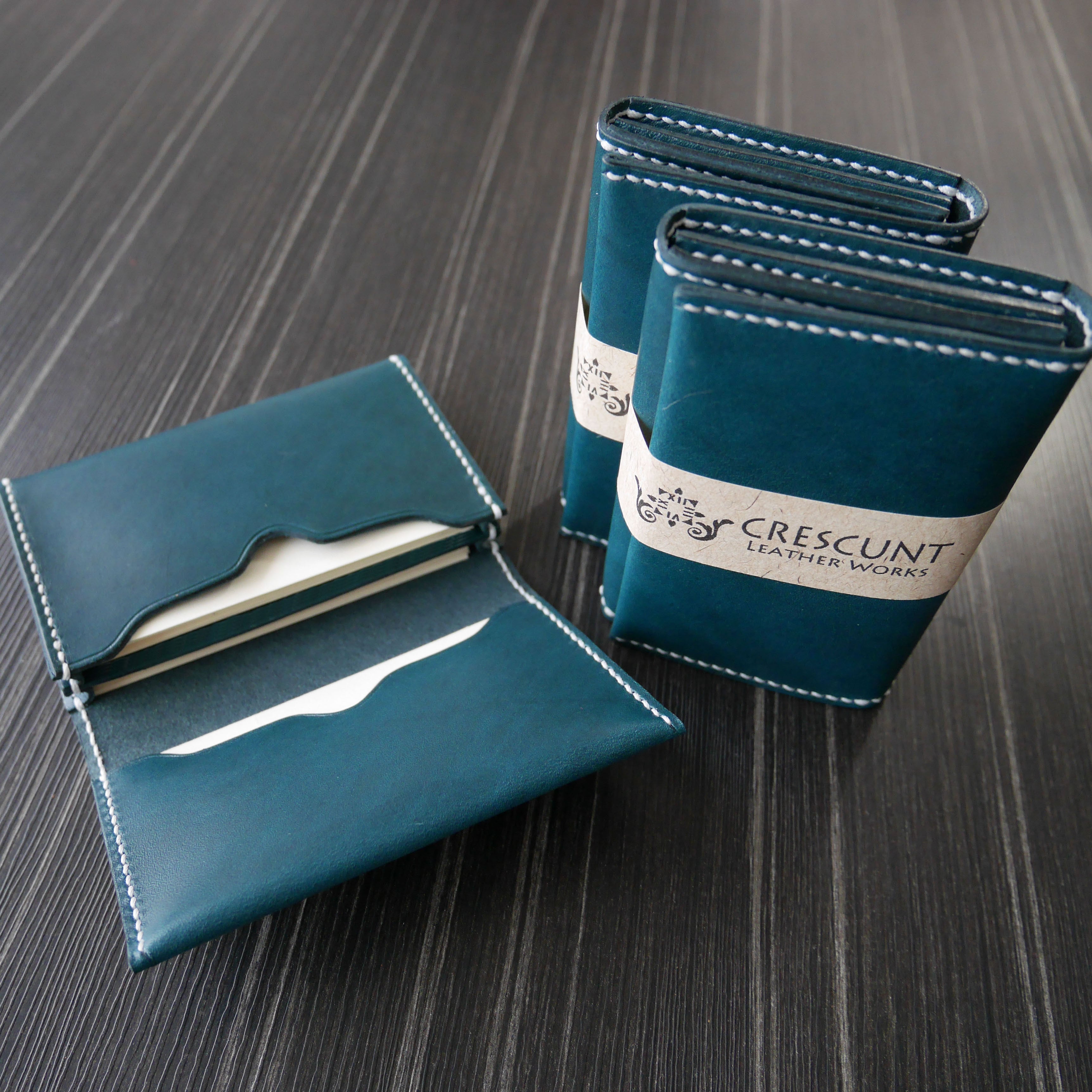 名刺入れ ネイビーブルー | 革小物・革製品専門店～CRESCUNT