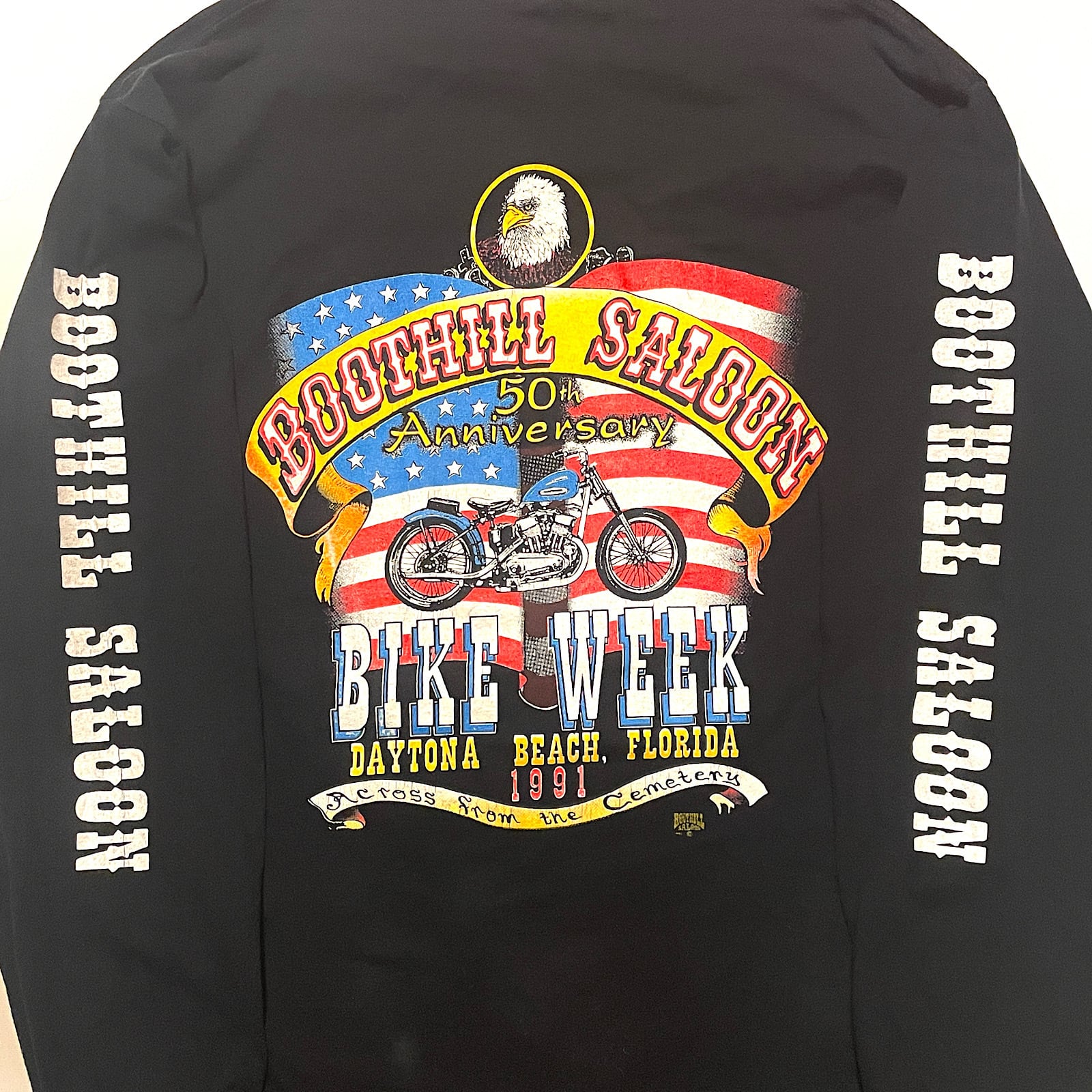 美品肉厚 90s ビンテージ 長袖 ハーレーダビッドソン Tシャツ BOOTHILL