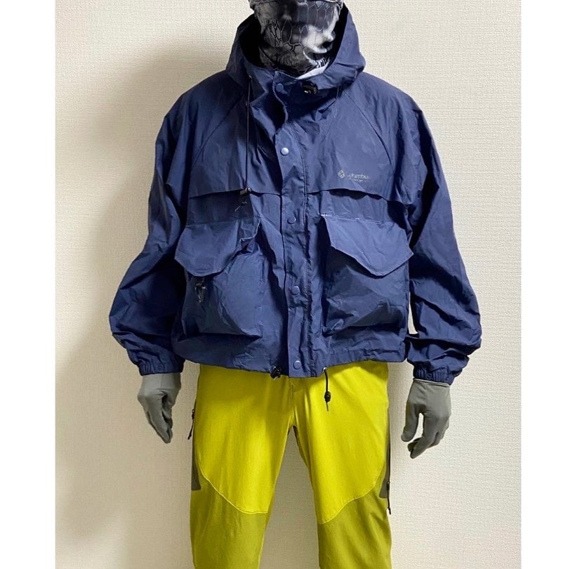 90s 〜 00s columbia pfg pvc navy wading jacket | protocol