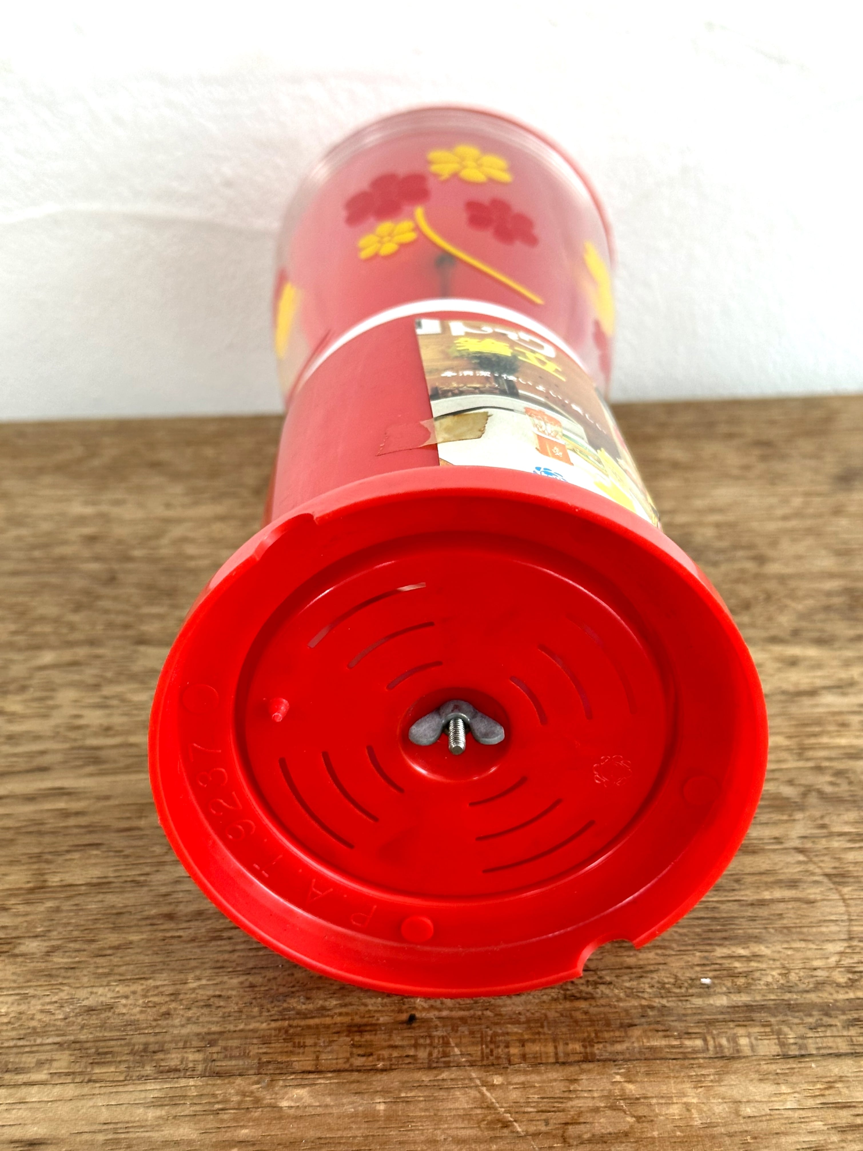 レトロポップ 箸立て カトラリー入れ 赤 トーワ TOWA 花柄 昭和レトロ