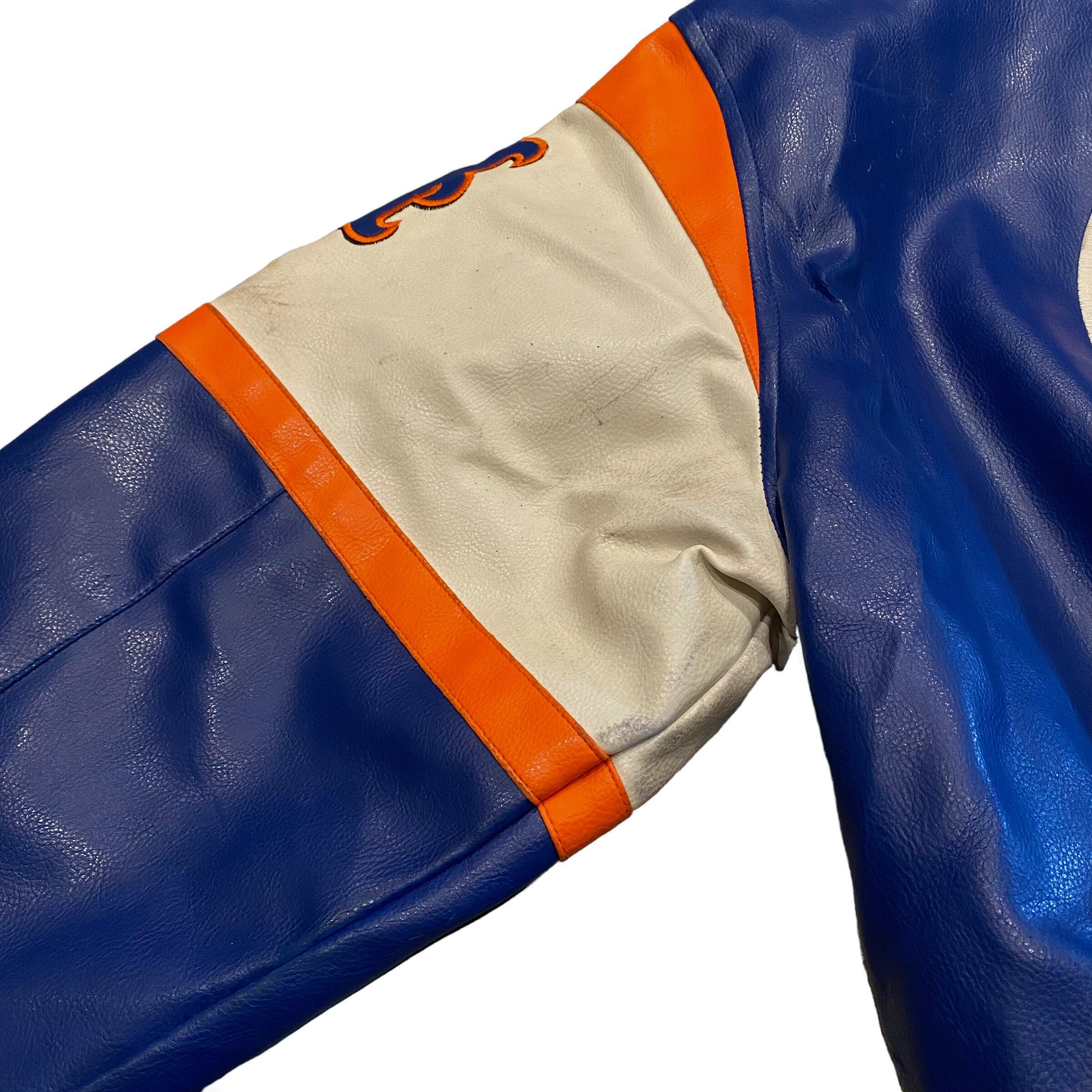 MLB NEWYORK METS All Leather Versity Jacket L / ニューヨークメッツ