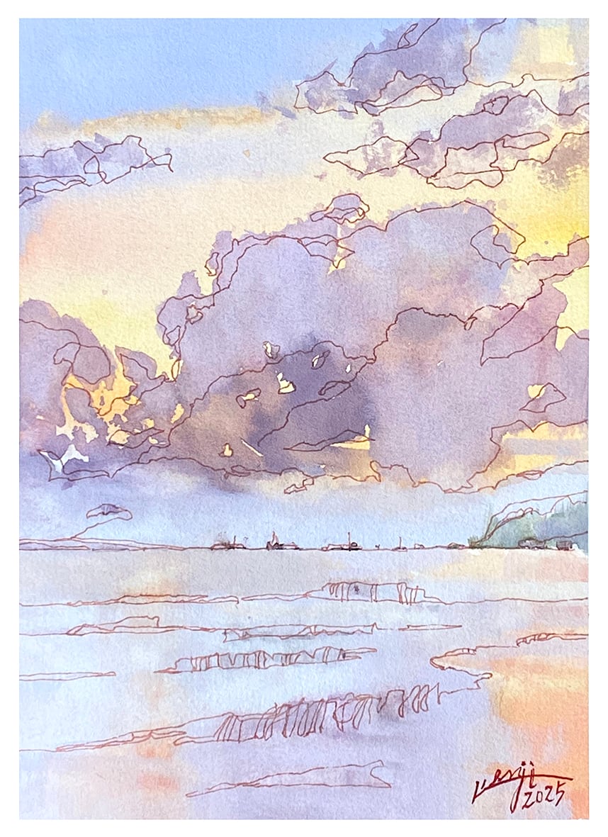 夕刻の記憶＜透明水彩＞原画 | COLOR FACTORY 絵のショップ