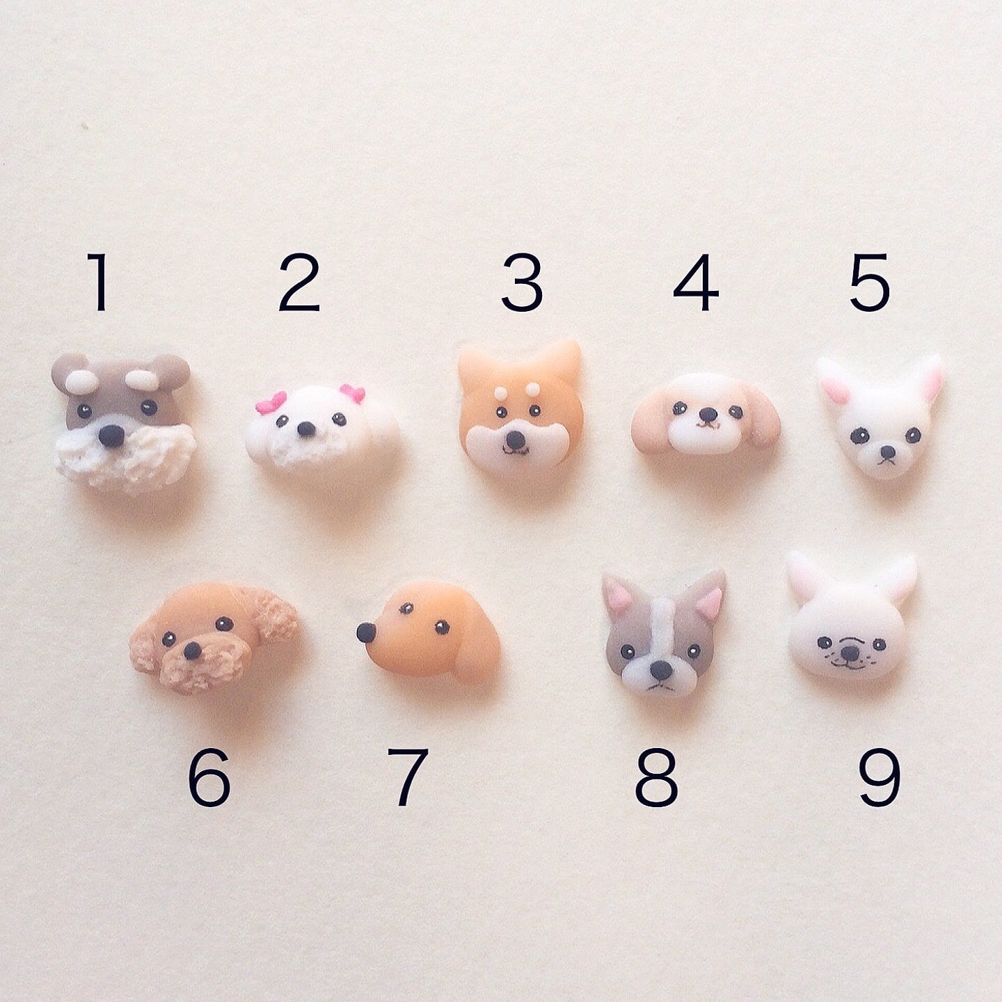 選べる犬種/わんちゃん3Dネイルパーツ(2) | neph _nail 1級