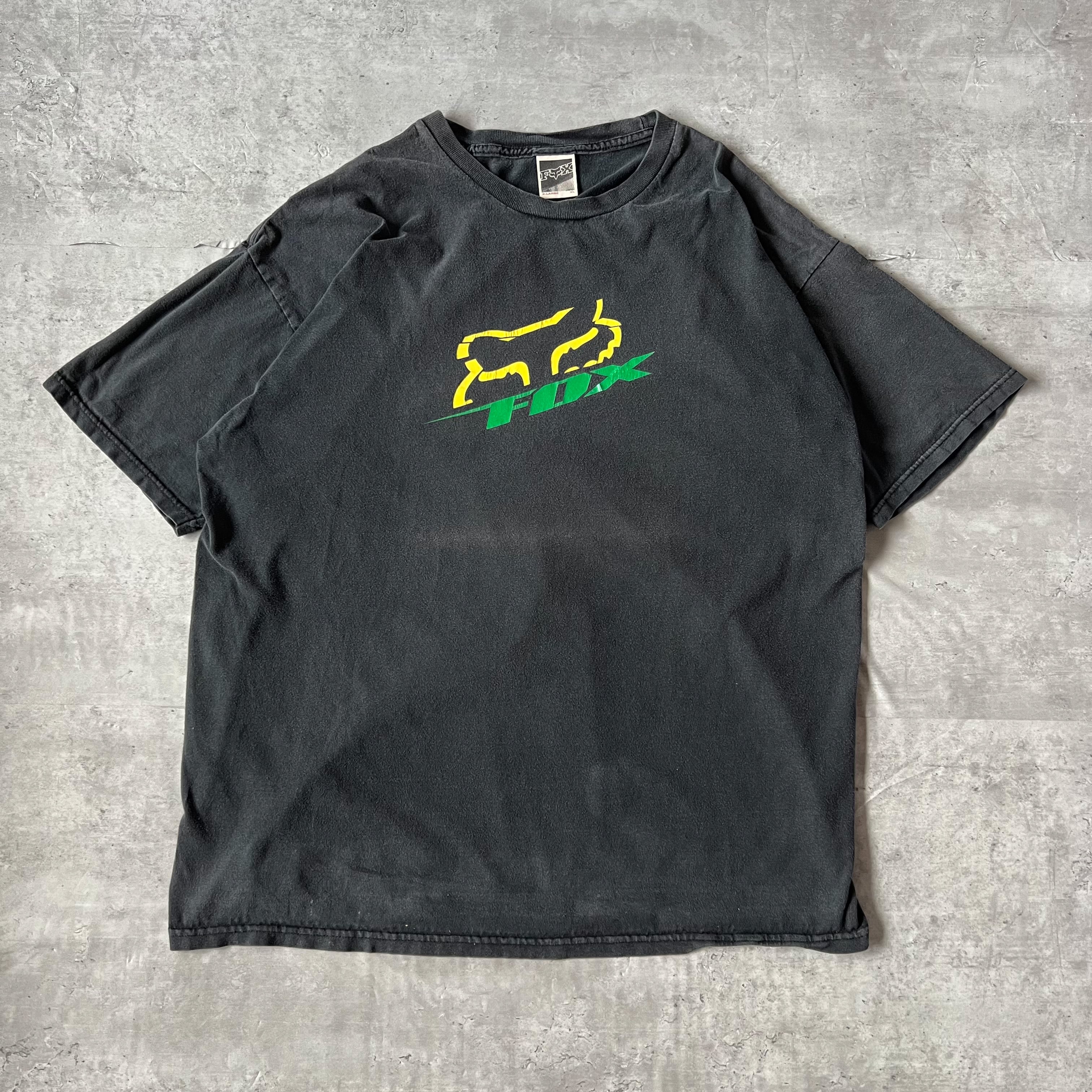90s 〜 00s “FOX RACING” size XL black body logo Tee 90年代 00年代