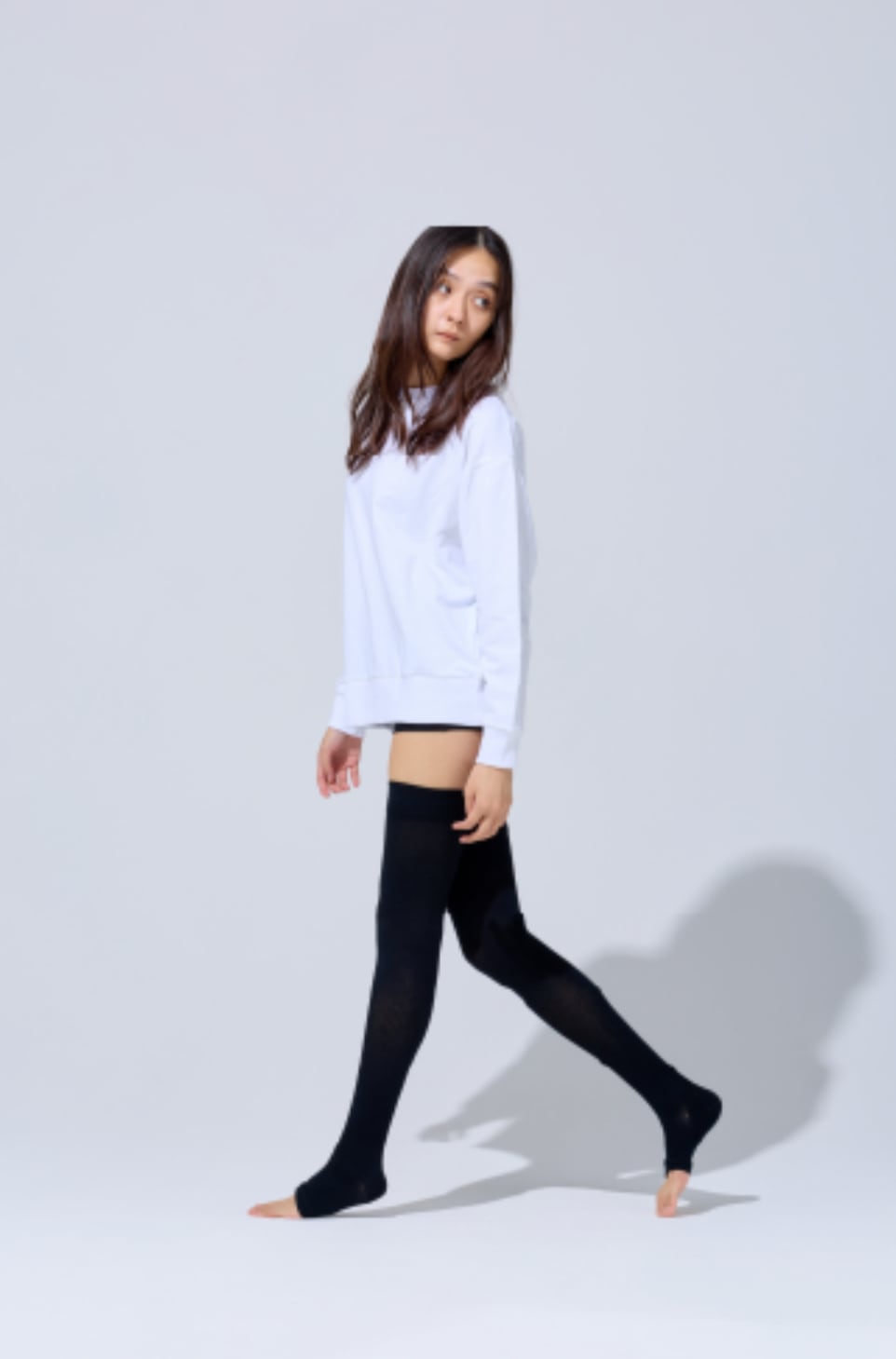 プウアボーテ peu a beaute おやすみソックス 2足組 ML ブラック peu a