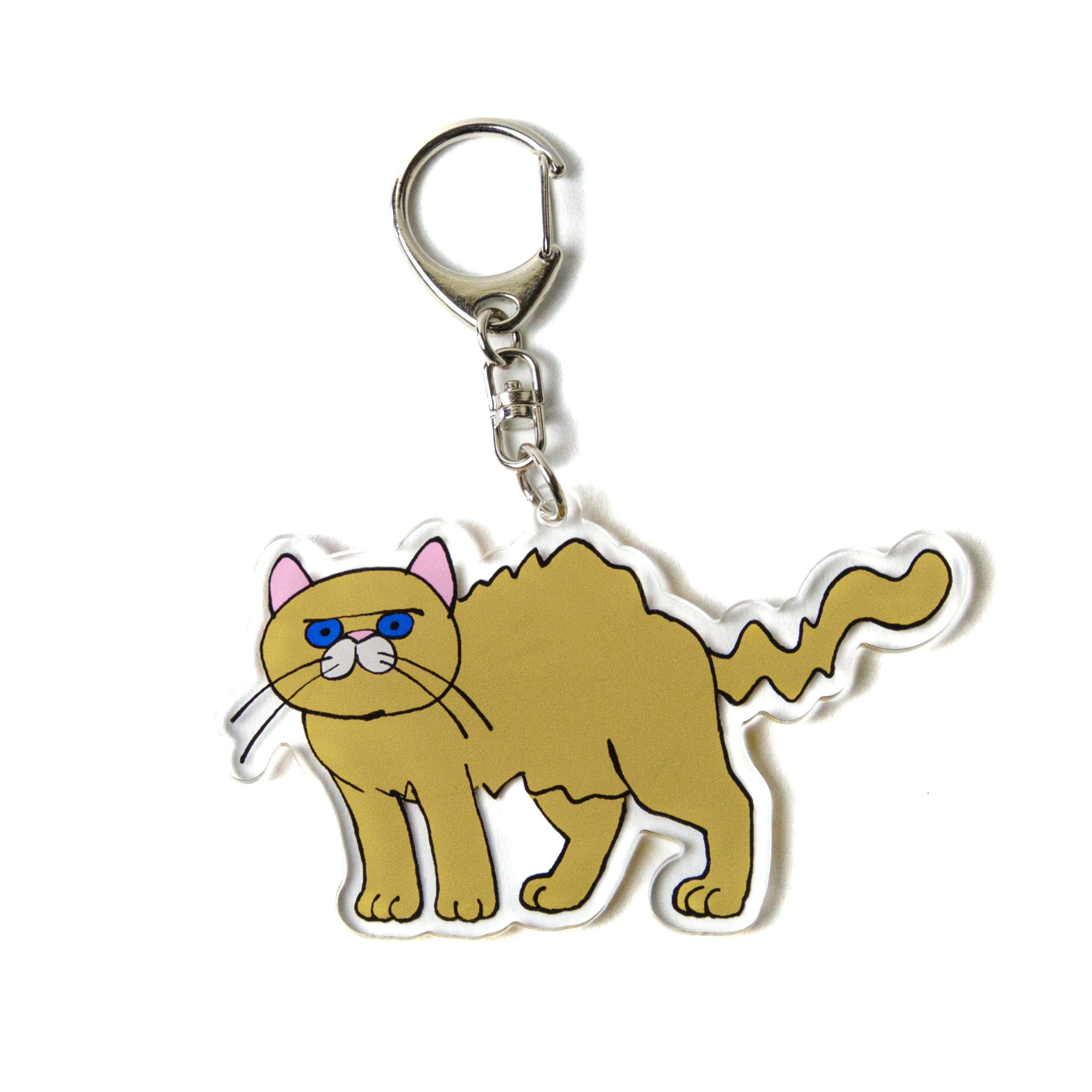 ネコ・ジェラシー アクリルキーホルダー ゴールド | kutaniseal