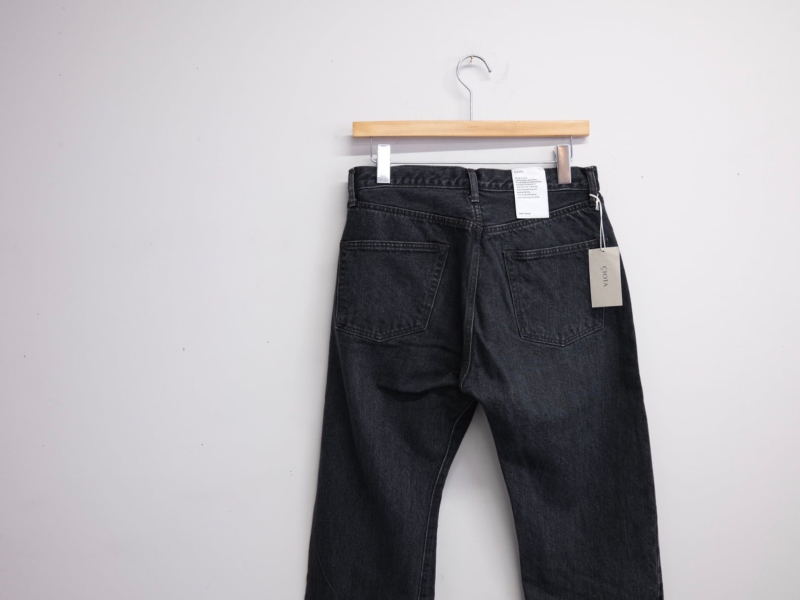 CIOTA” New Straight 5 Pocket denim Pants Medium Black” | Lapel