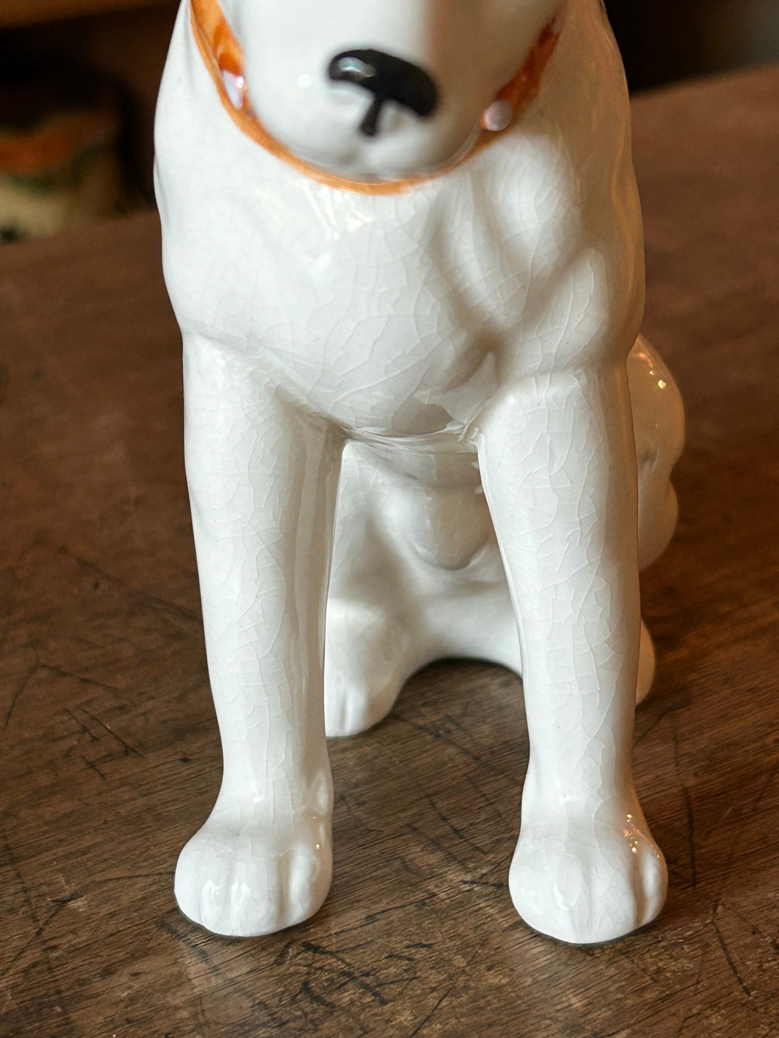 昭和レトロ Victor ビクター犬 ニッパーくん 陶器製 置物 | choice