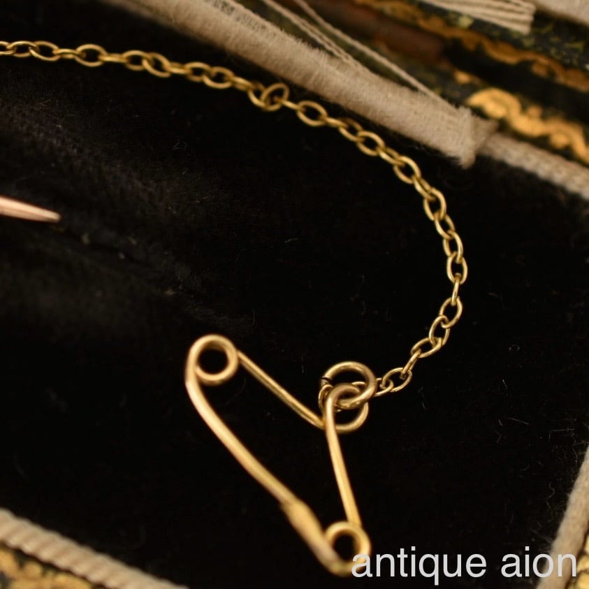 英国アンティーク 19世紀後期頃 ヴィクトリア朝時代 9金 天然シトリン