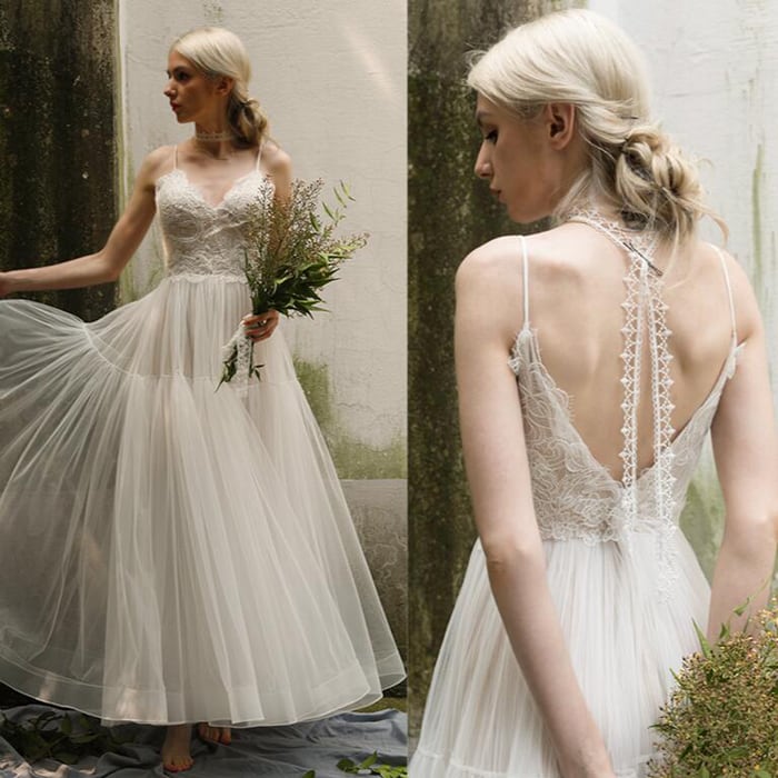 ur18】キャミソールタイプ ウエディングドレス Wedding Dress