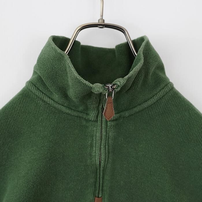 ポロバイラルフローレン ハーフジップ ニット M グリーン 緑 ポニー