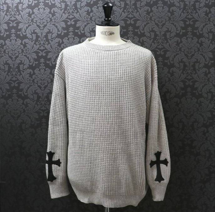 CHROME HEARTS クロムハーツ カシミヤニット ラージ CHクロスパッチ