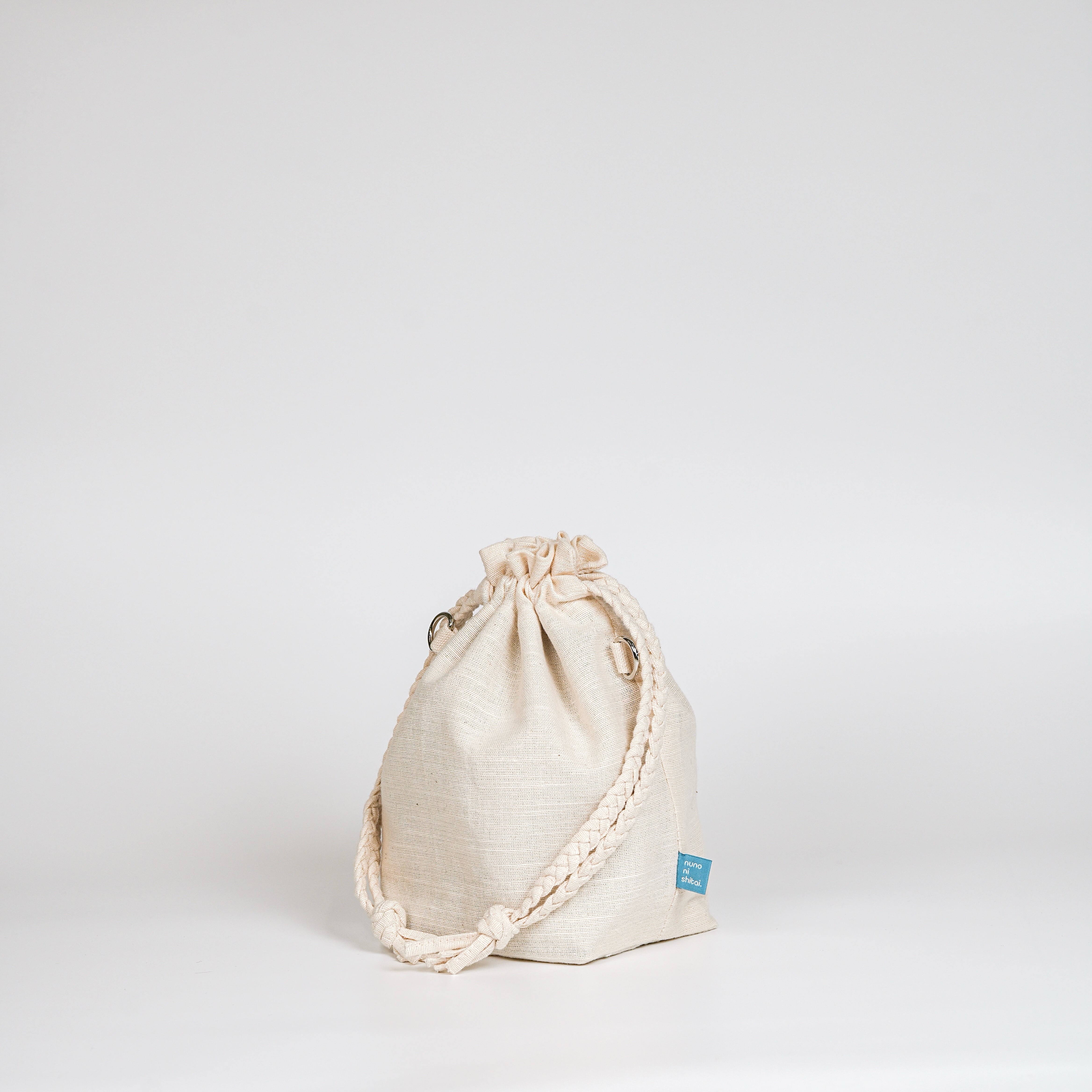 琵琶湖生まれの三つ編み巾着 | nuno ni shitai. ｜ヌノニシタイ