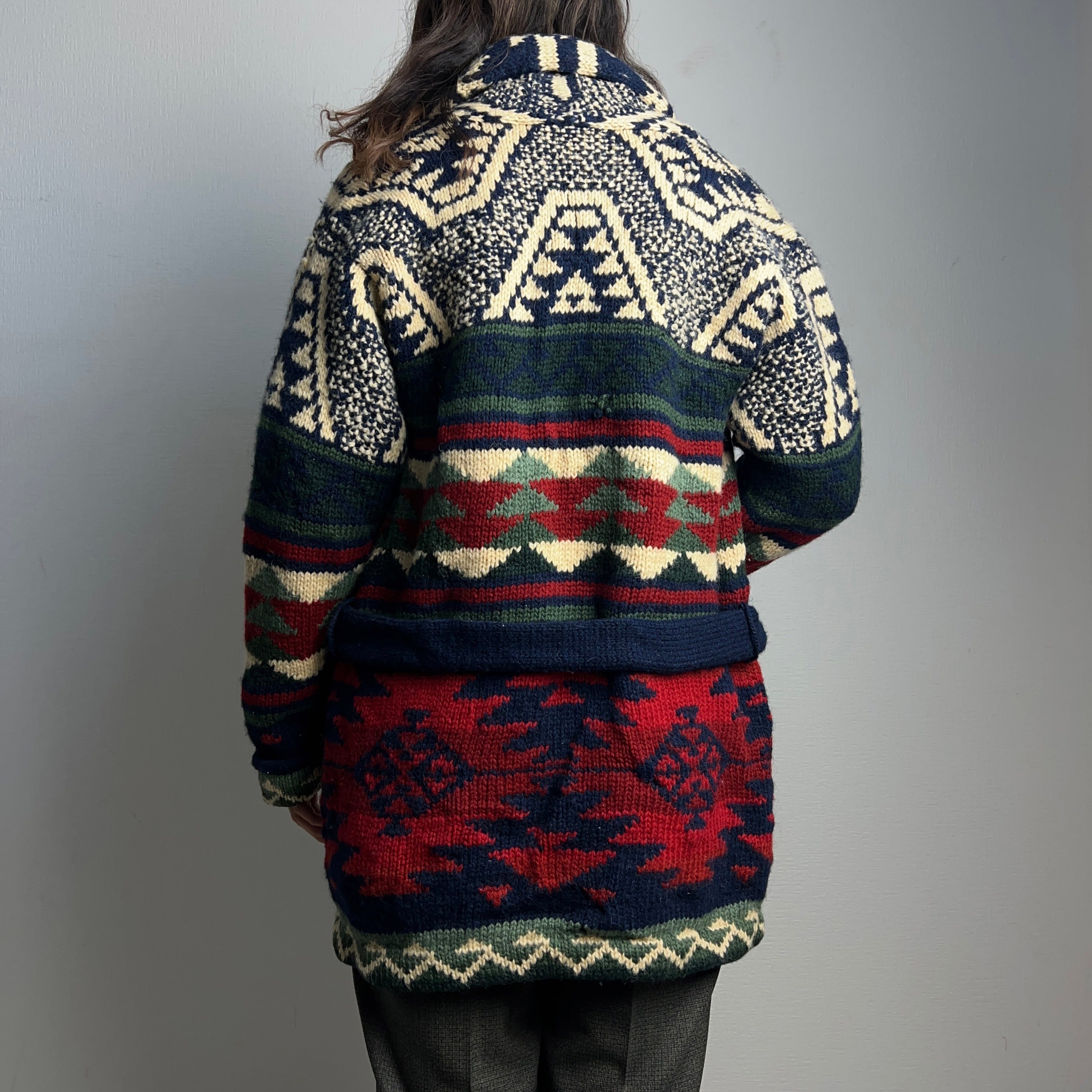 90's Ralph Lauren COUNTRY SHAWL COLLAR KNIT CARDIGAN ラルフ