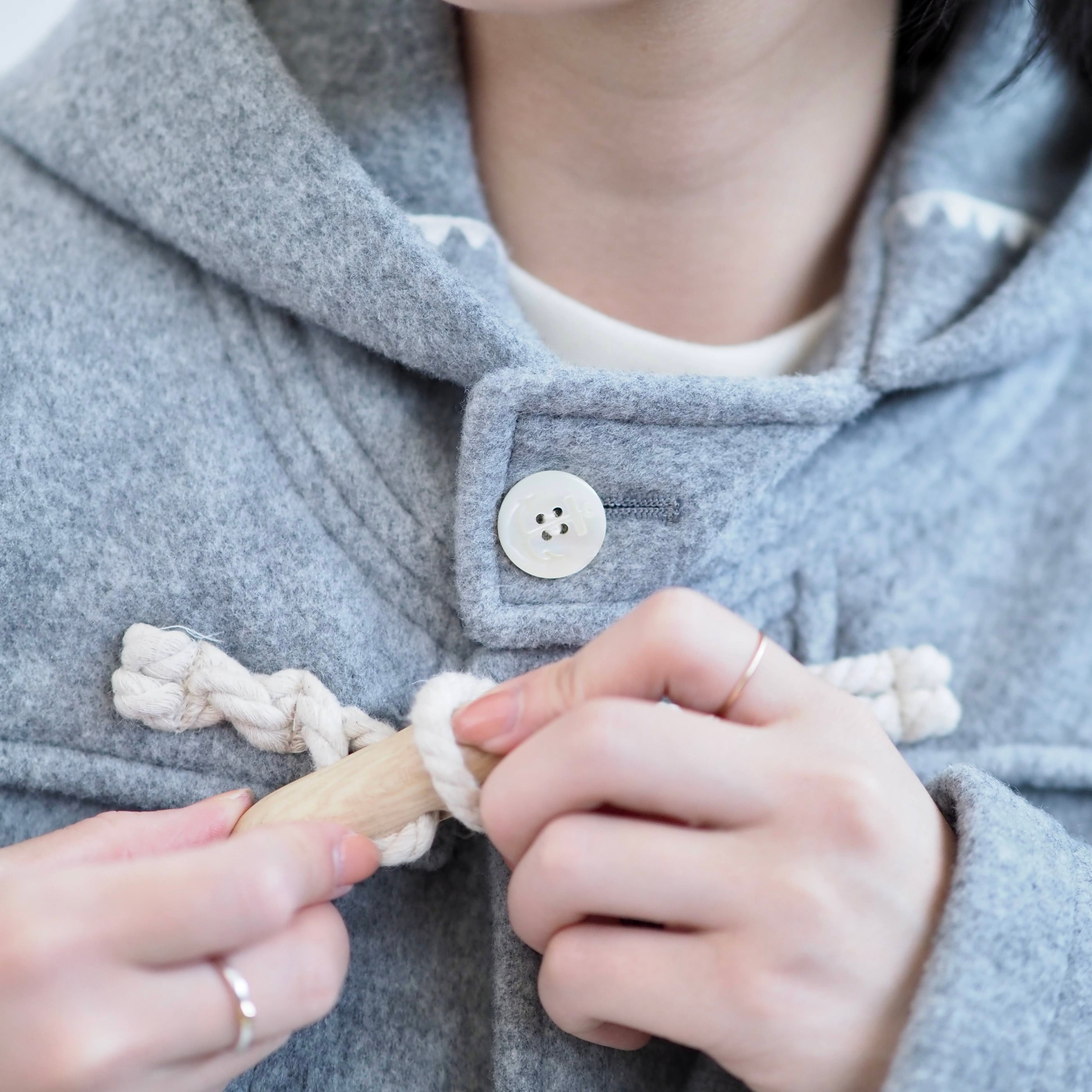 ハマグリコート0.7 グレー 尾州 ダッフルコート | blanket