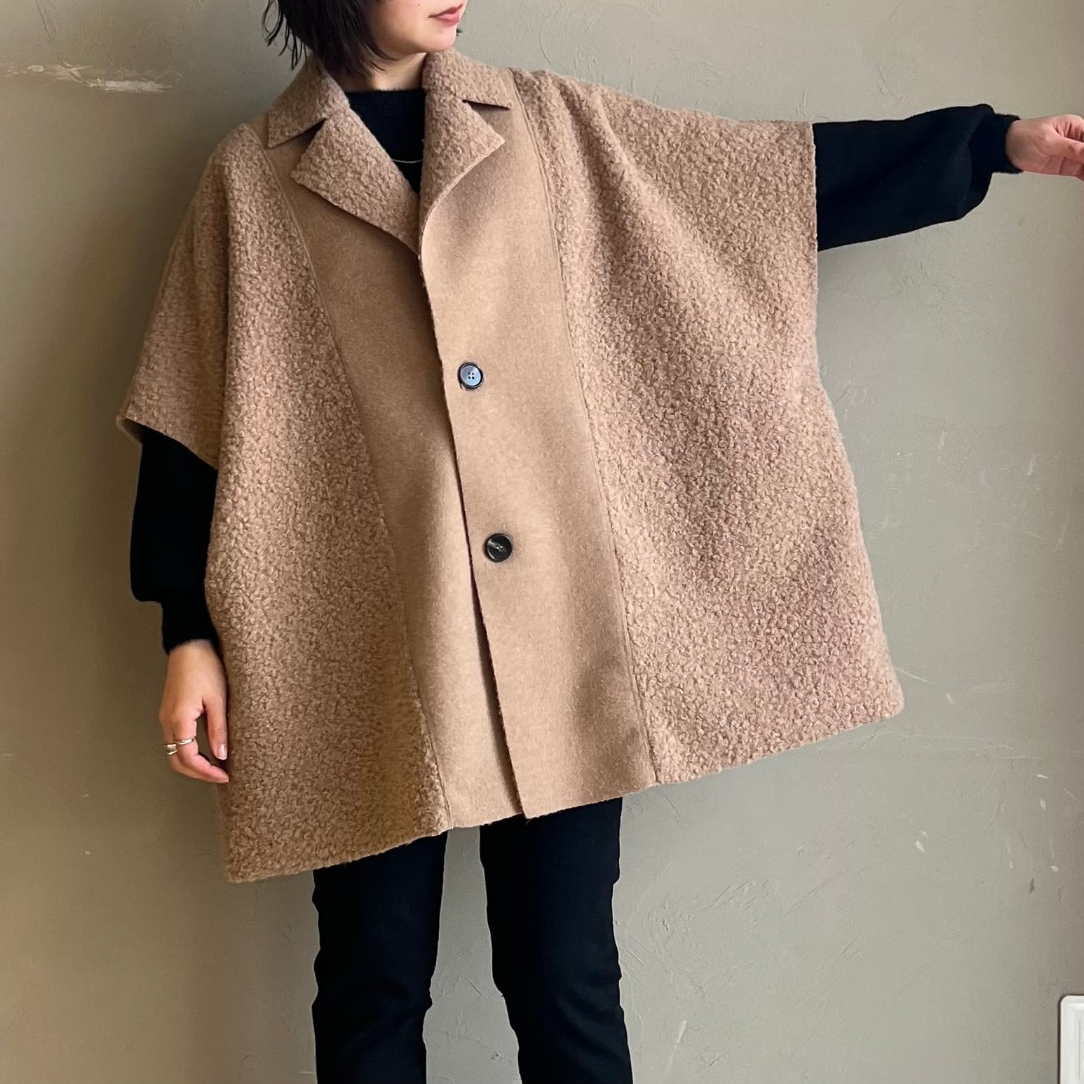 CYNICAL 】ボアスライバーリバーシブルポンチョ | valance 福井