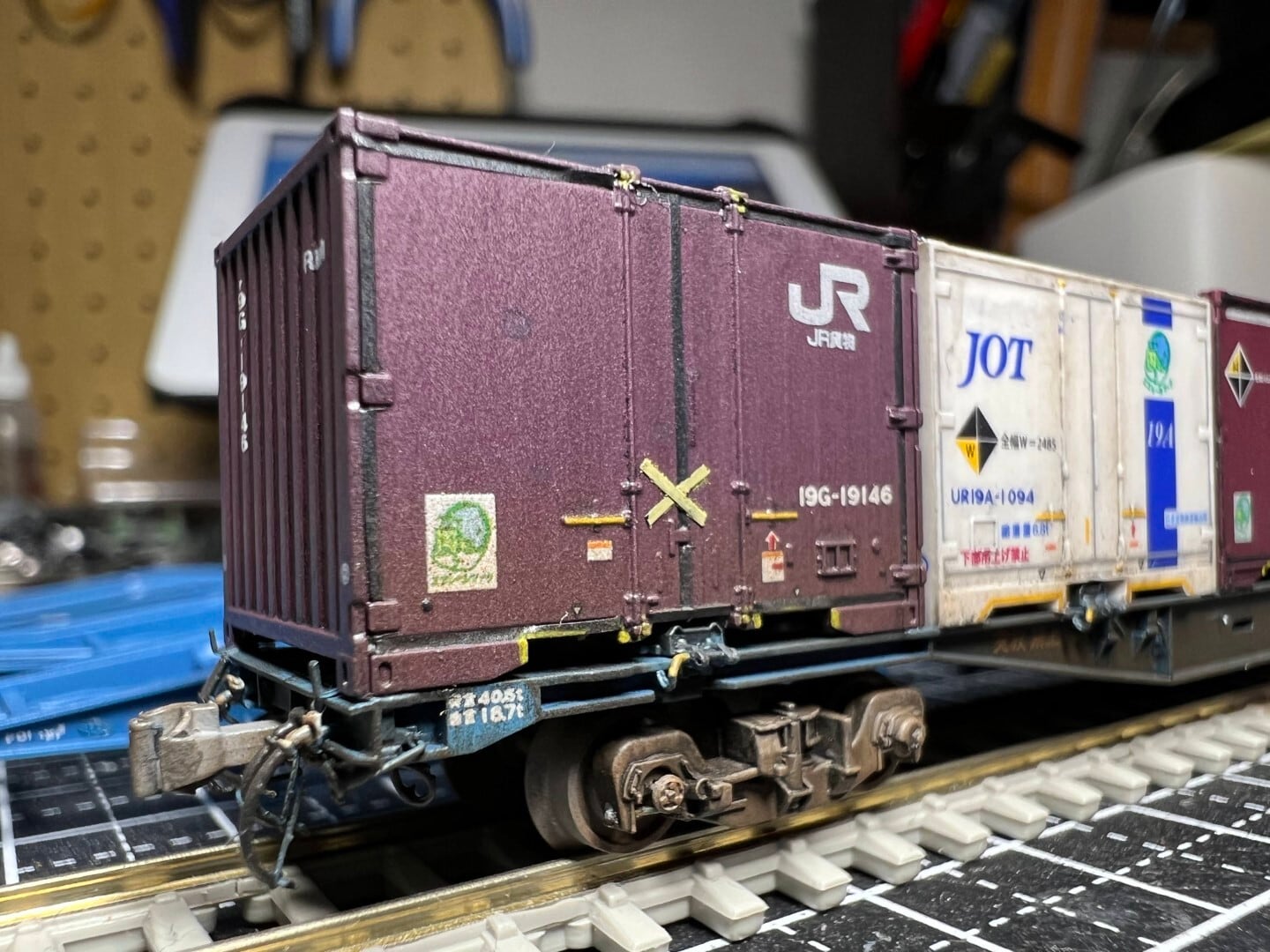 Nゲージ各社コキジャンク15両詰め合わせコンテナ付き Nゲージ各社コキ