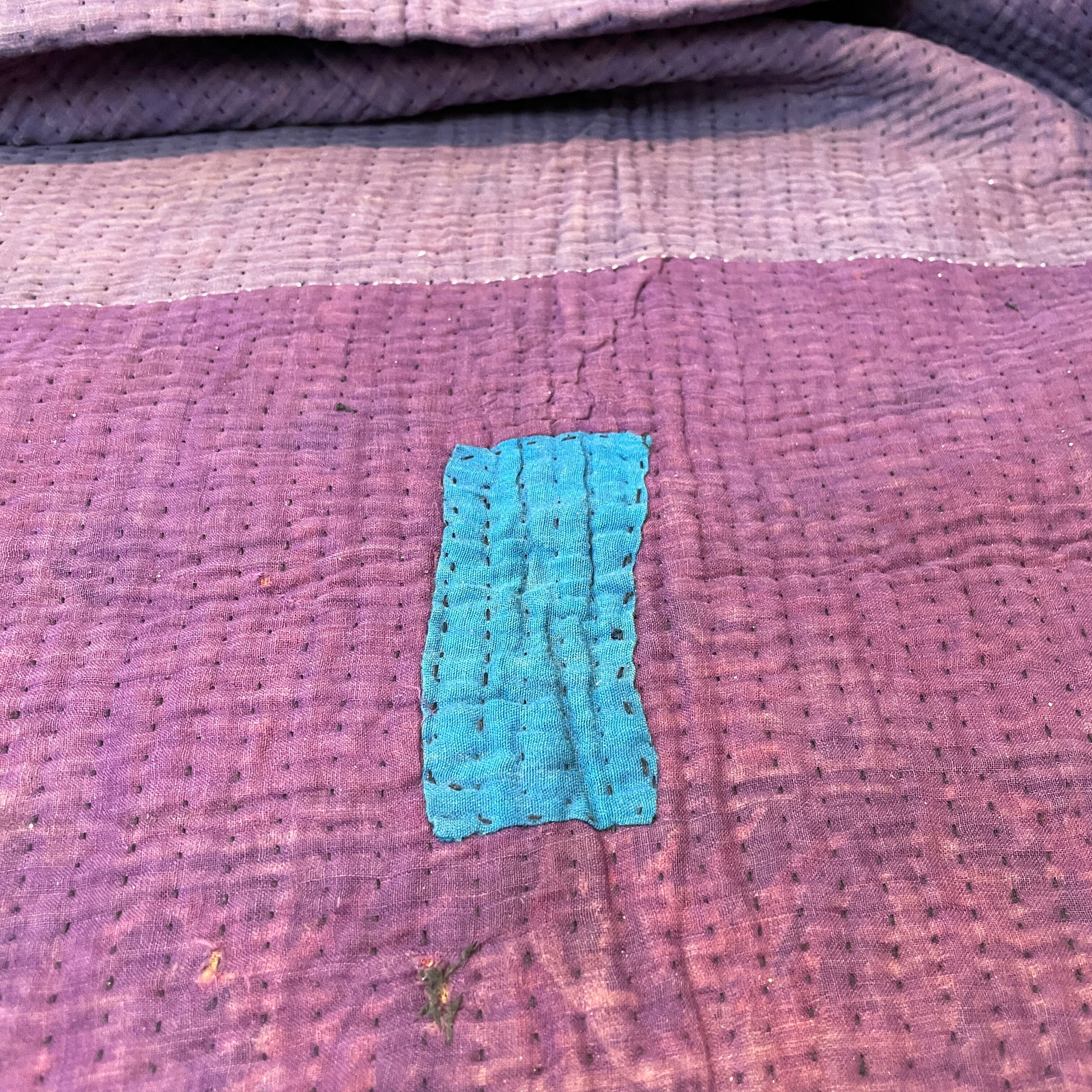 30】インド直輸入 ビンテージ ラリーキルト カンタ キルト