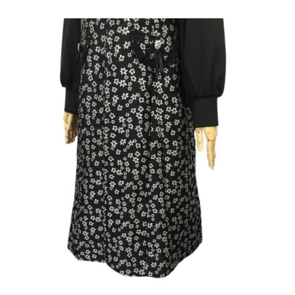 スーパービューティー ワンピース 花柄ジャガード織 袖切替 2426014