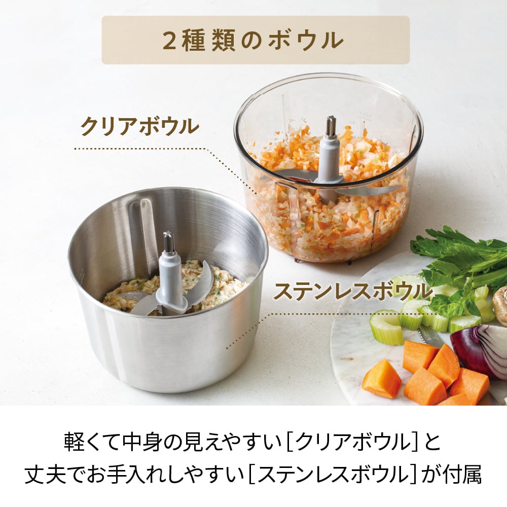 レコルト フードプロセッサー コンボ ／ クリームホワイト RCP-6 (W