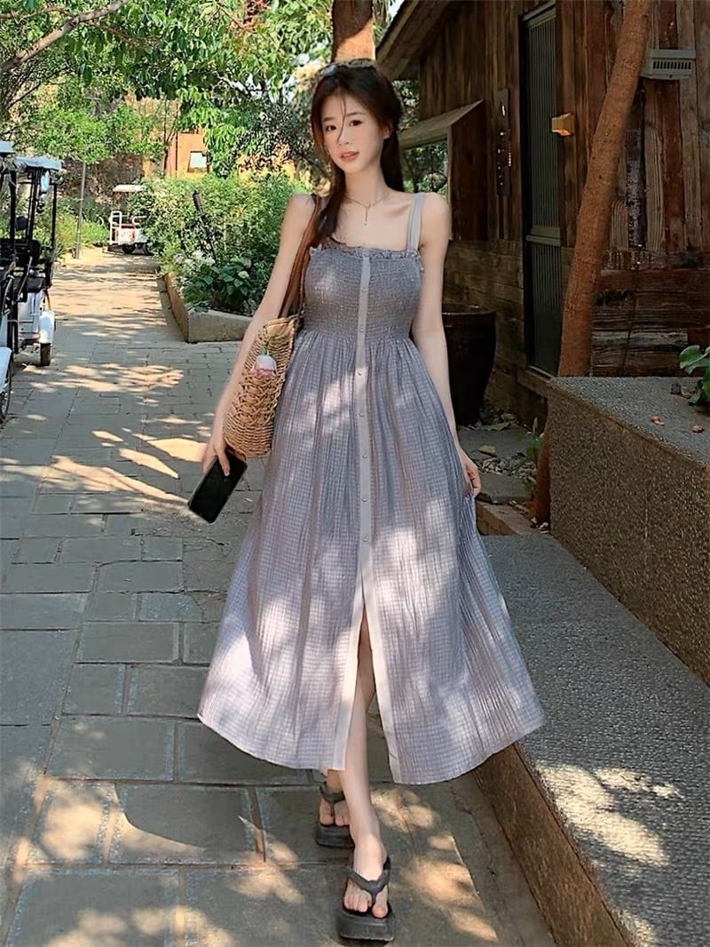 ノースリーブ ロング丈ワンピース G104CON0162 | liberal style