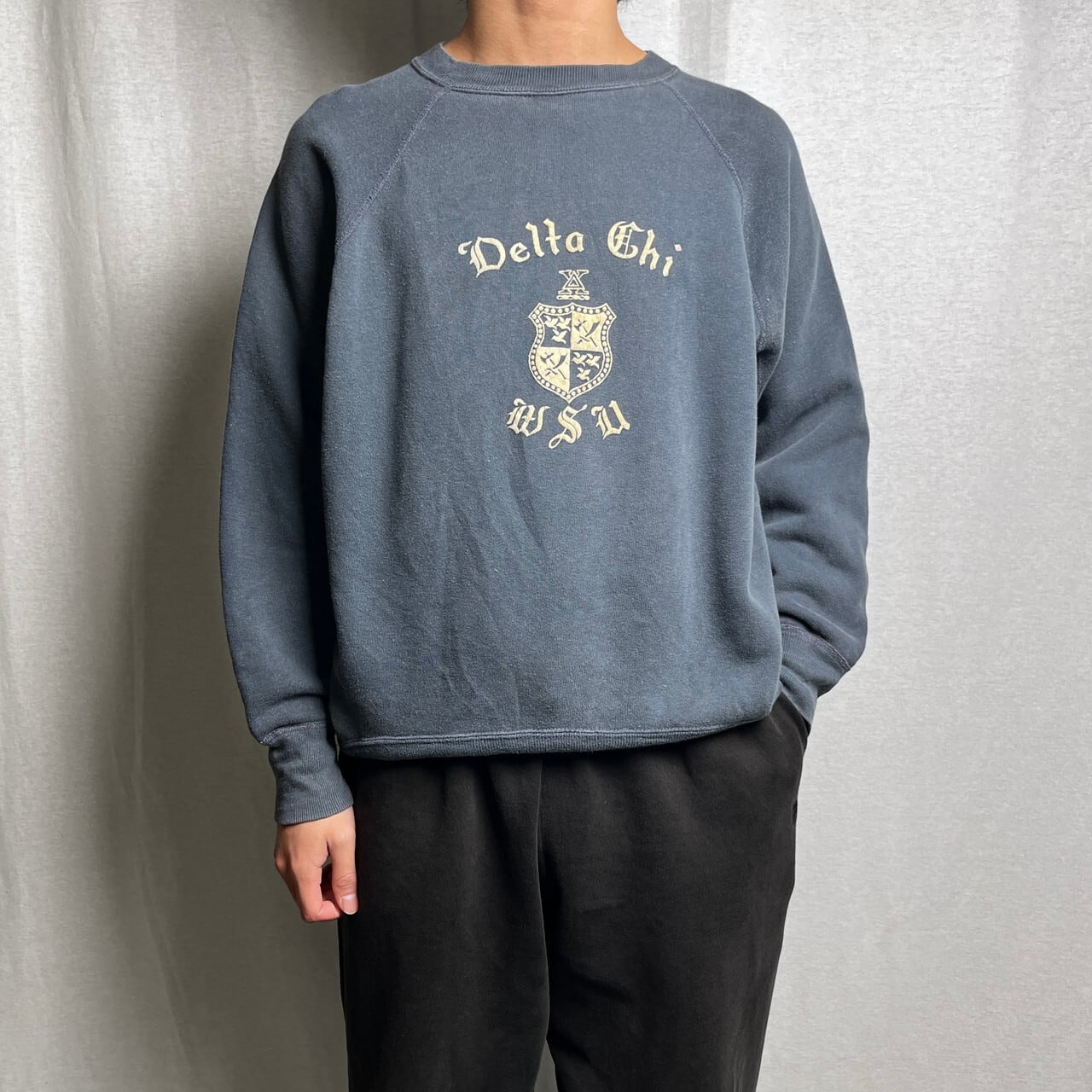 60年代 Delta Chi オールドイングリッシュ フロッキー ラグラン