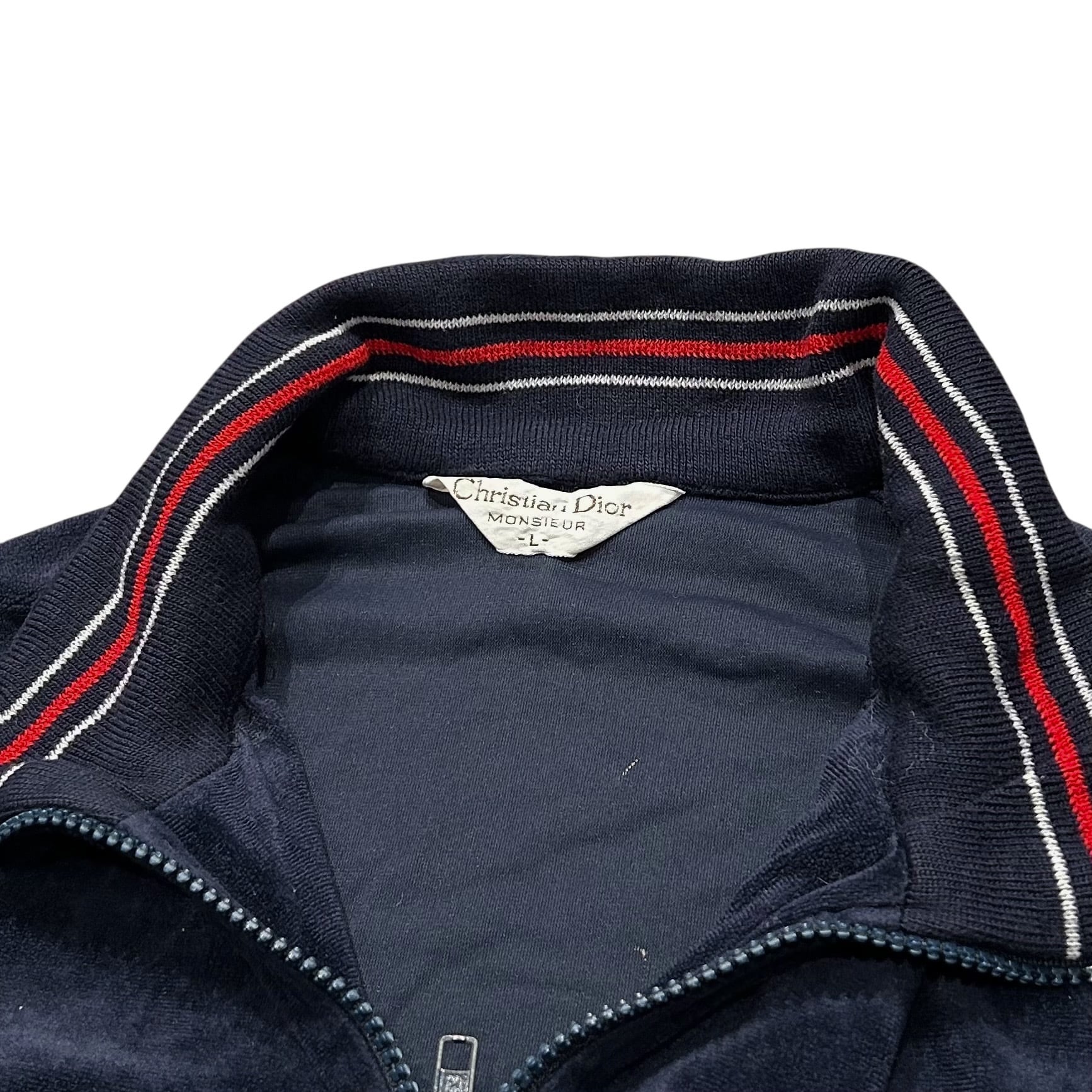 90's Christian Dior Velour Track Jacket L / クリスチャン