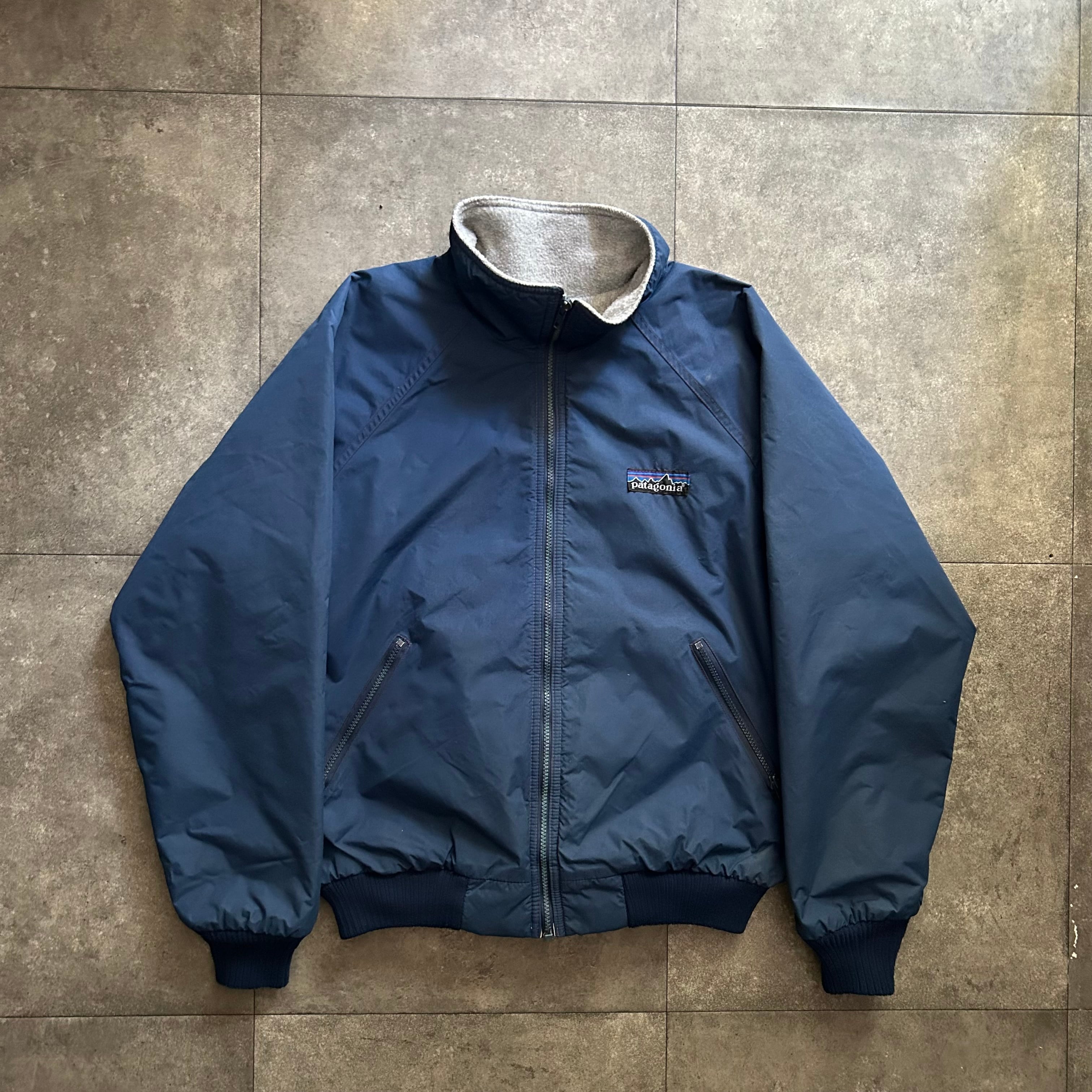 80s 80s デカタグ Patagonia パタゴニア ネイビー パイル DM848
